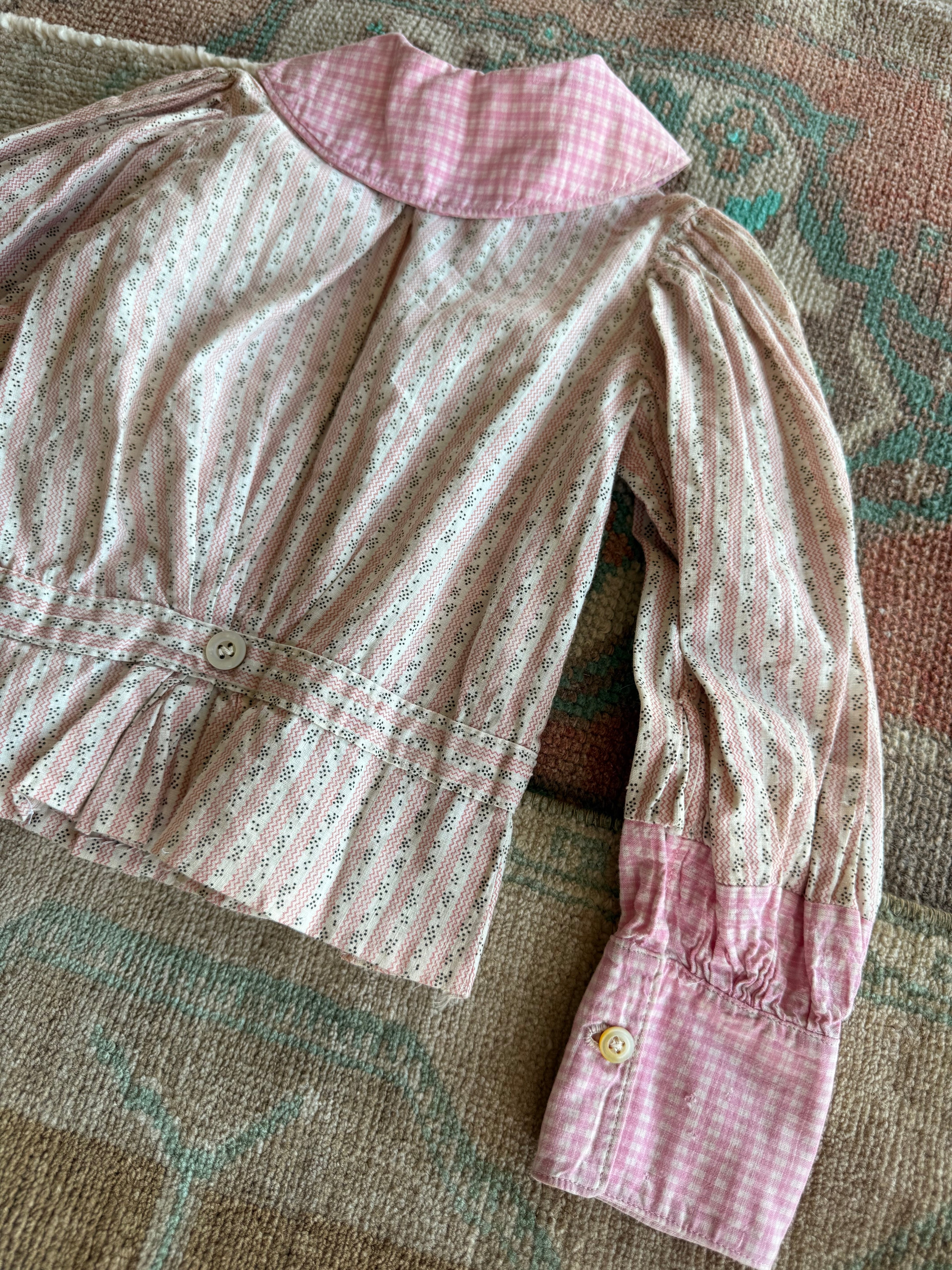 1910s mix print bodice