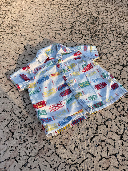 1960s license plate button down