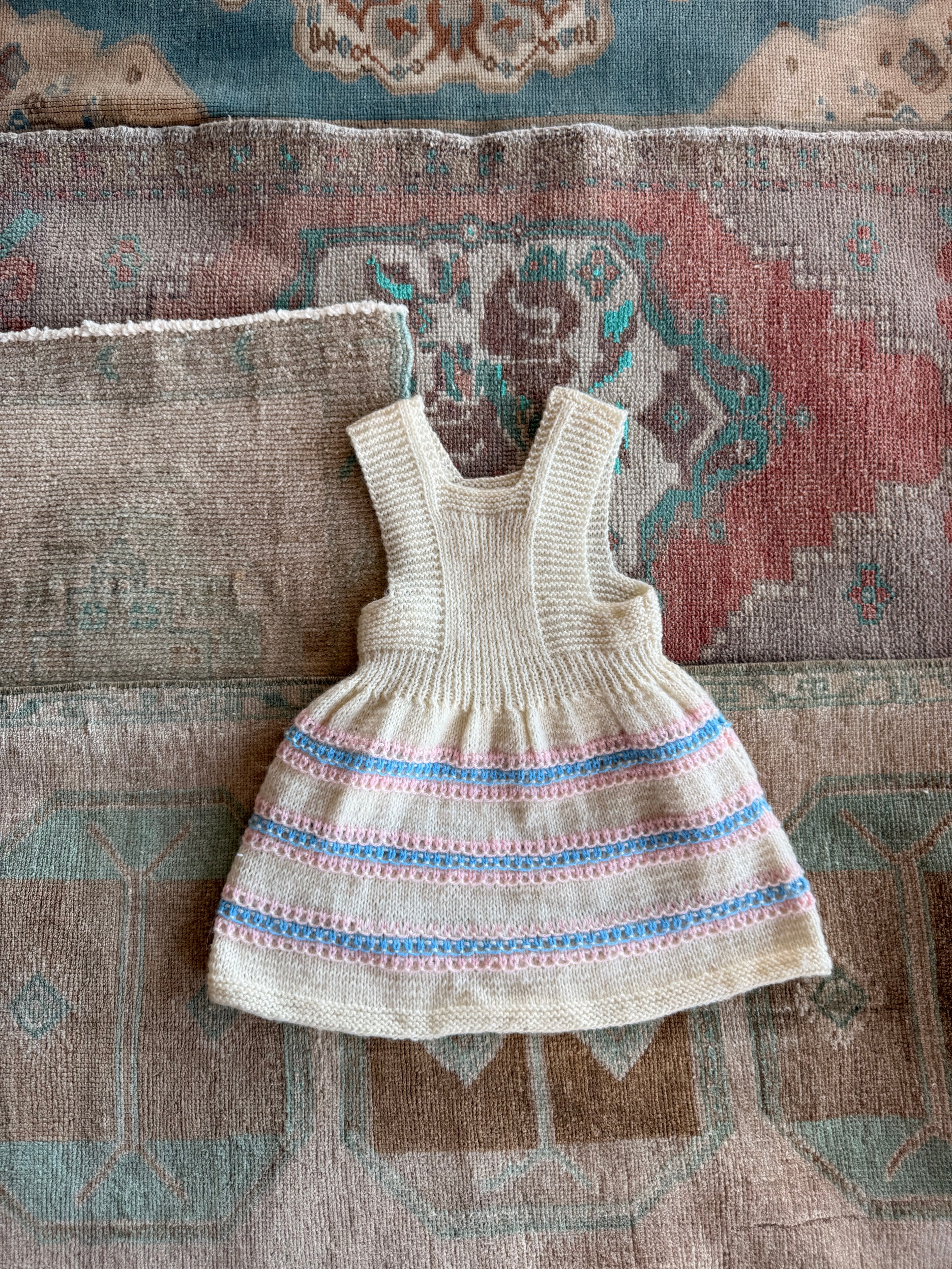 1970s stripped wool knit dress