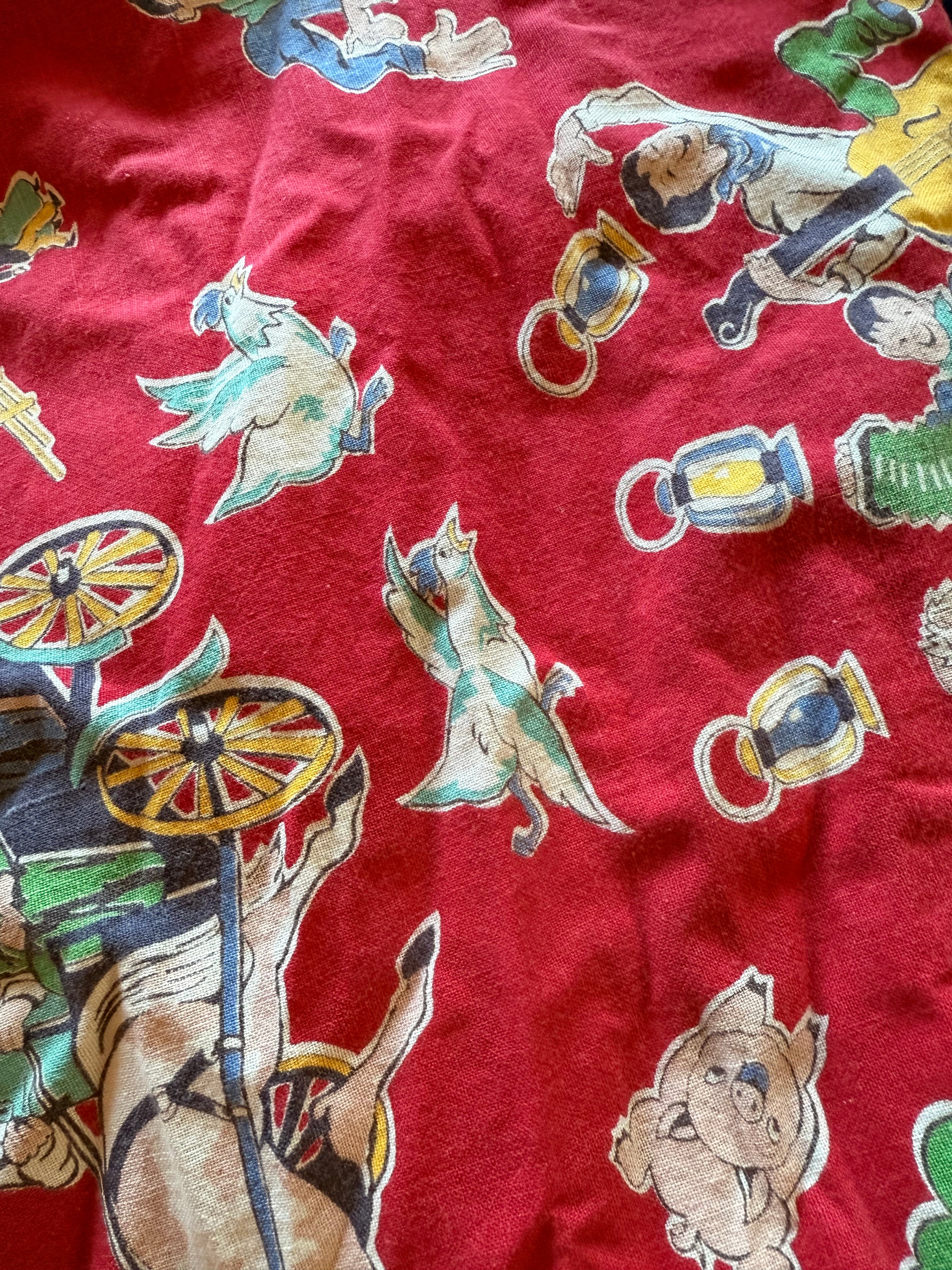 1950s printed western wagon skirt