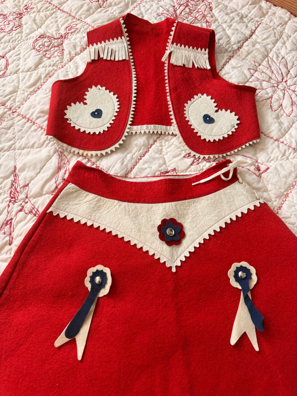 1950s felt rodeo sweetheart set