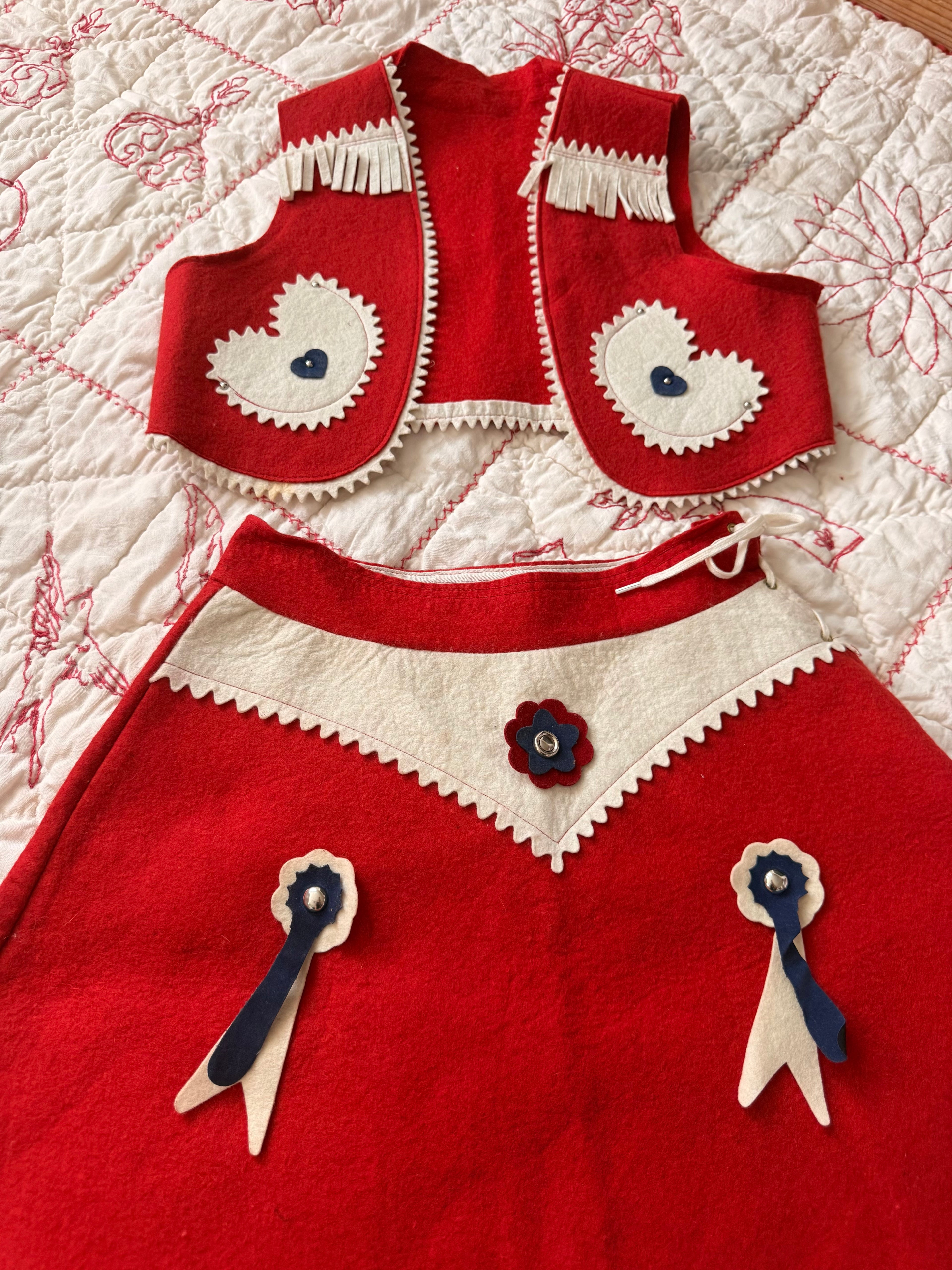 1950s felt rodeo sweetheart set