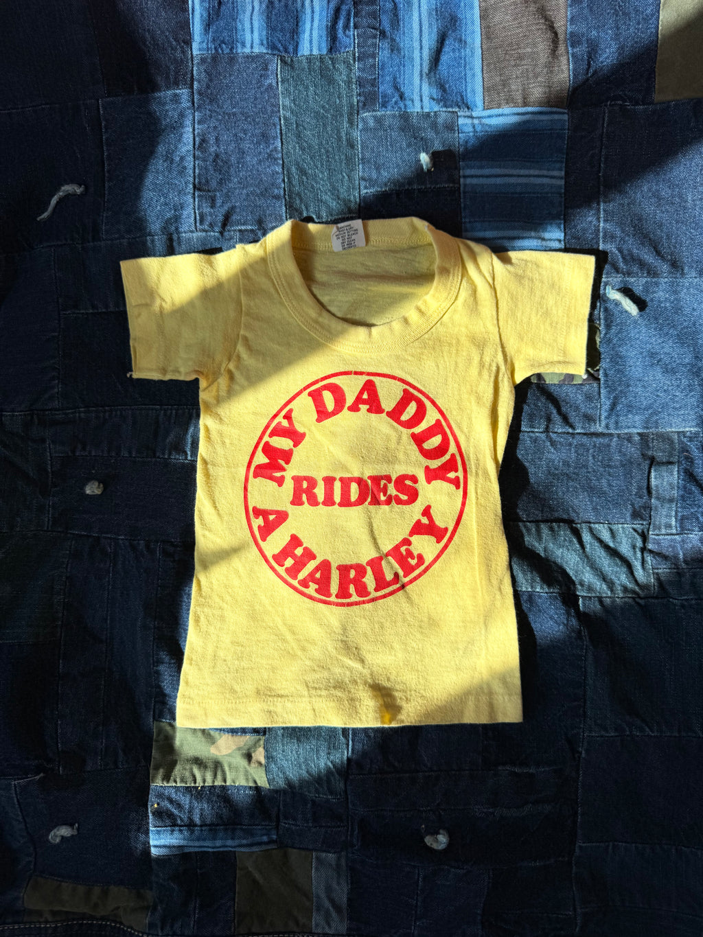 1970s ‘my daddy rides a harley’ t shirt