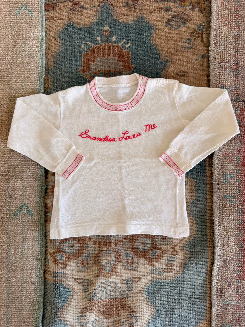 1950s ‘grandma loves me’ embroidered shirts