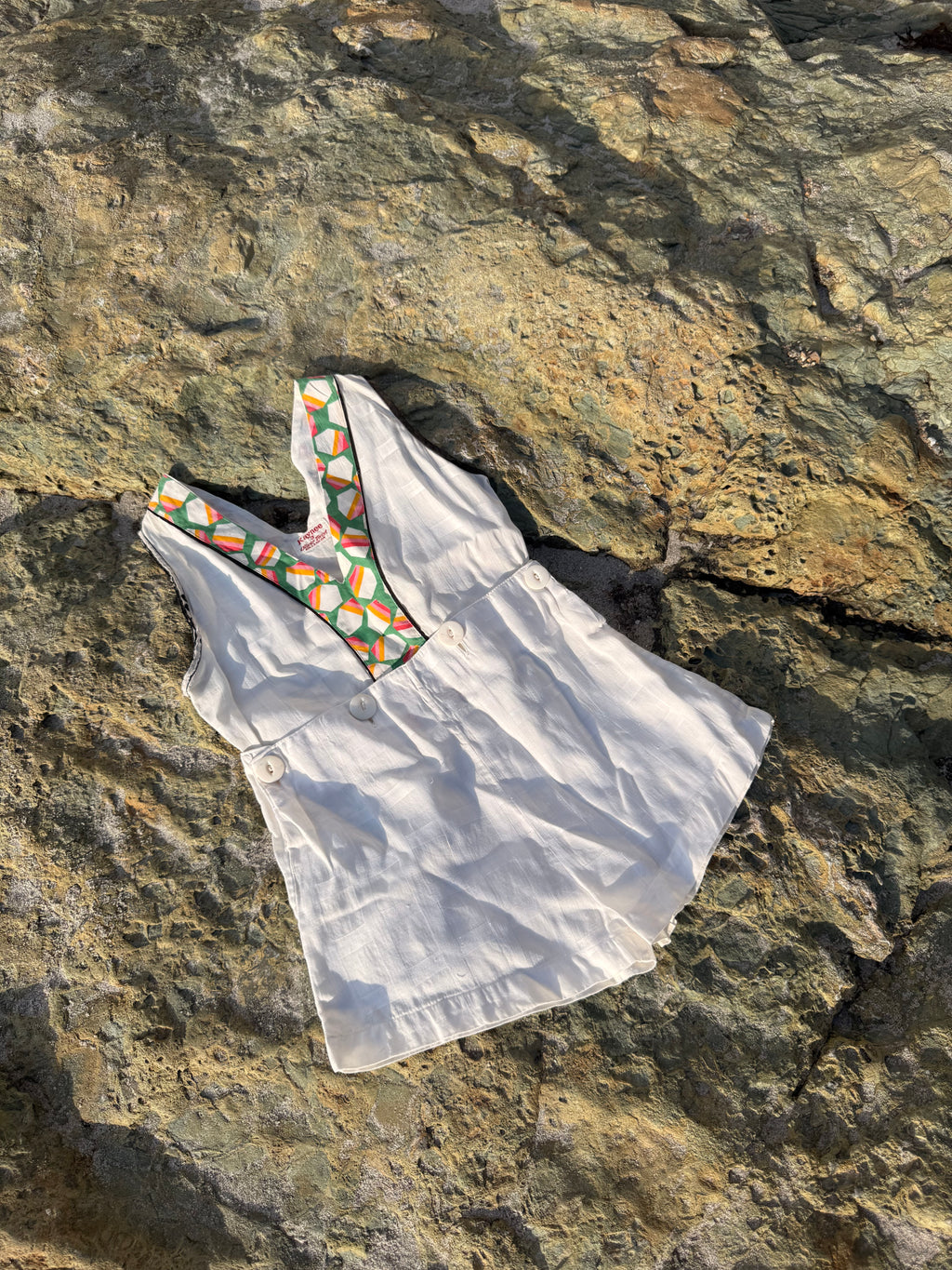 1940s oliver twist white playsuit