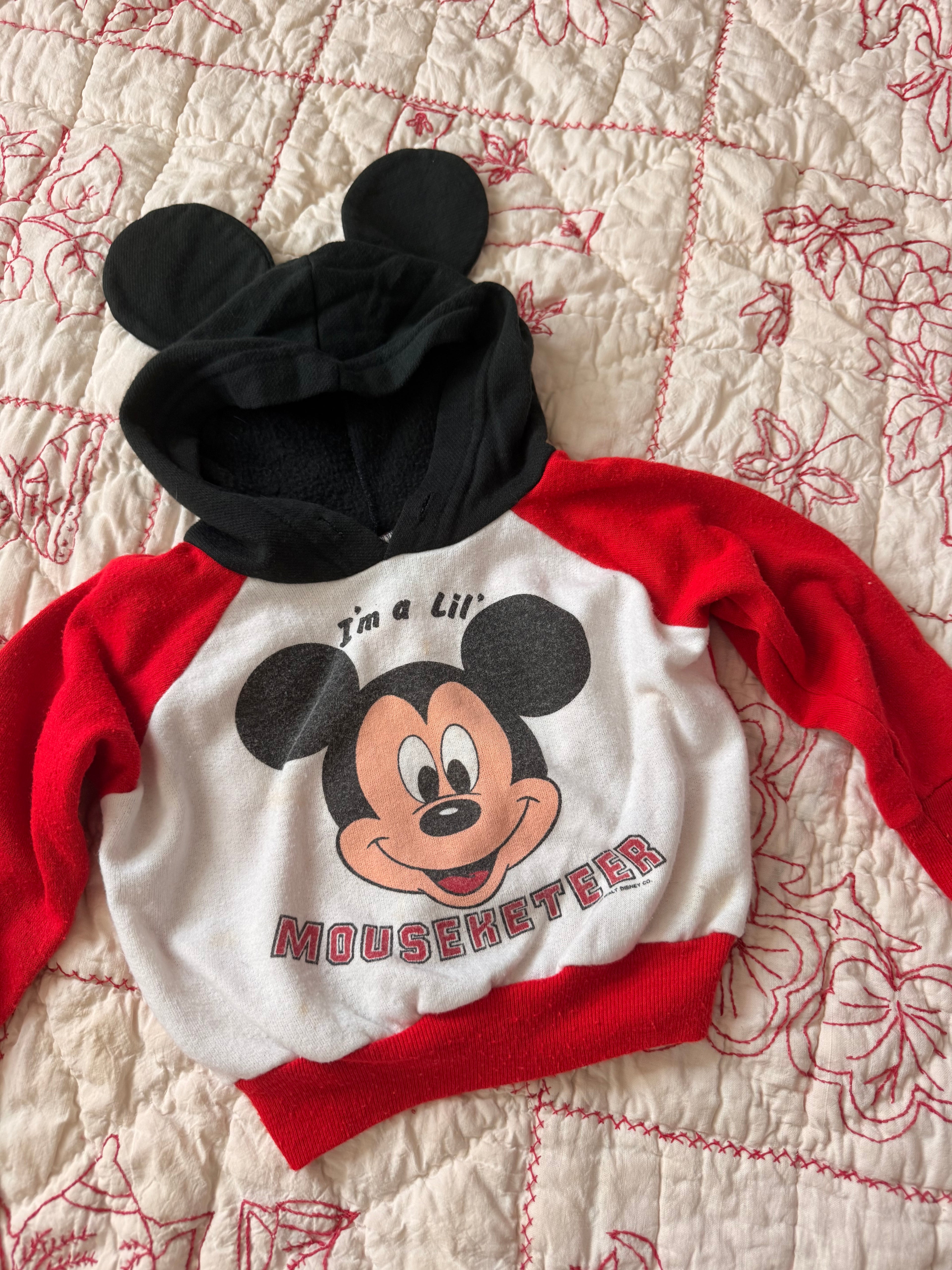 1980s lil mouseketer mickey ears hoodie