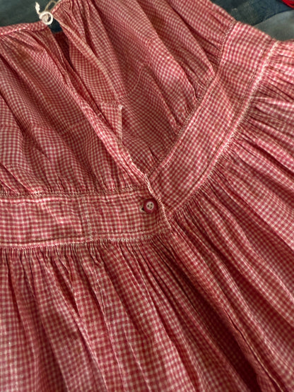 1860s gingham dress