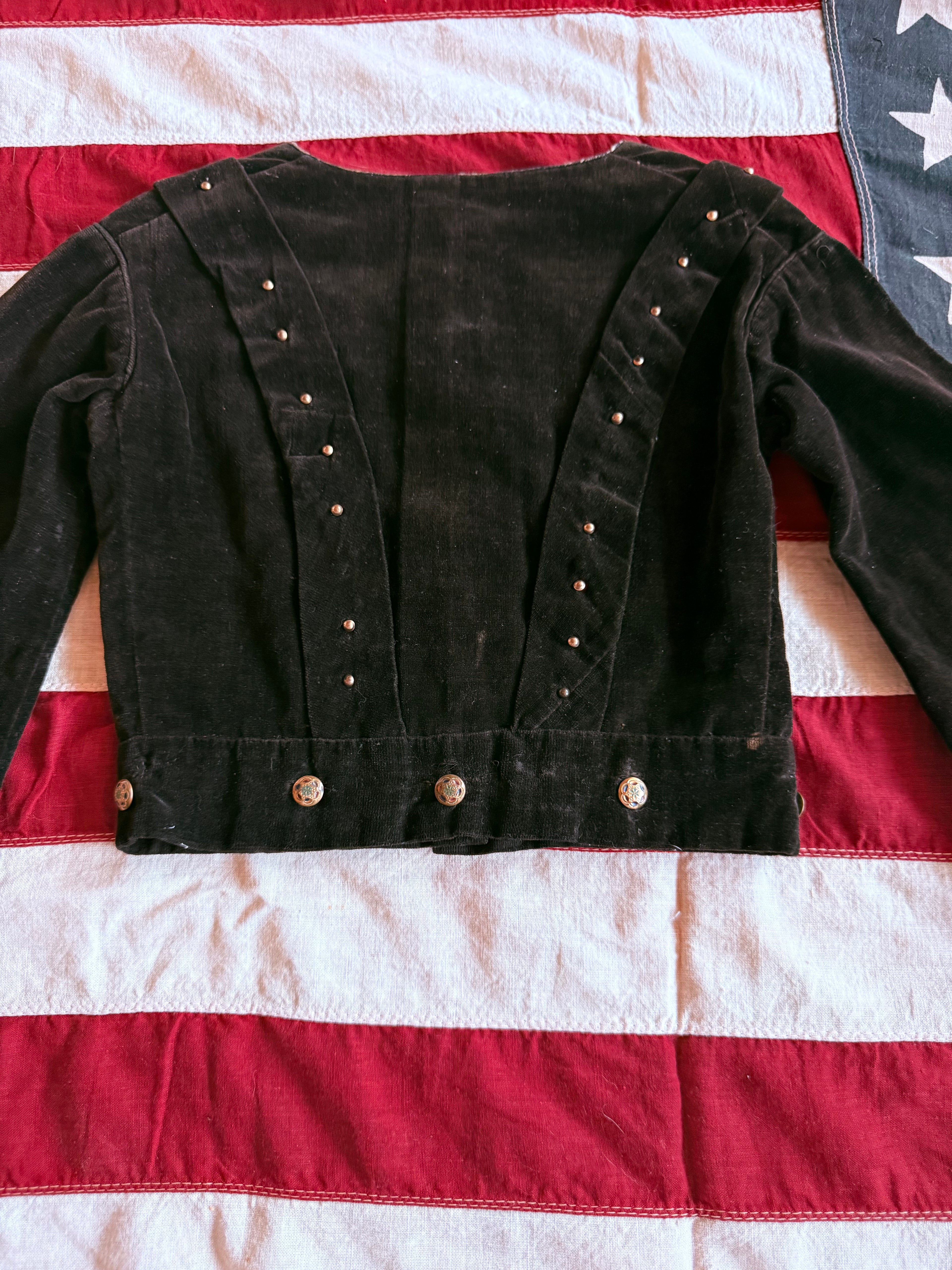 1900s velvet studded bodice