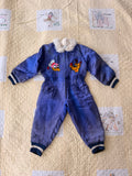 1940s japanese sukajan souvenir snowsuit, pluto & donald duck
