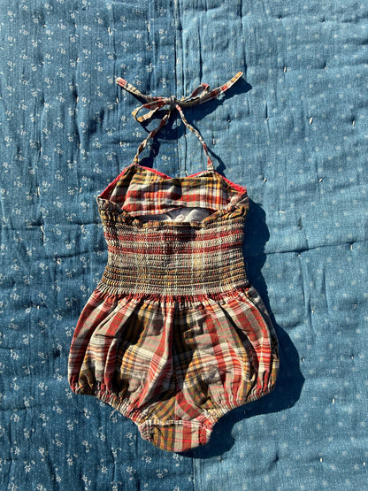 1950s plaid sun suit