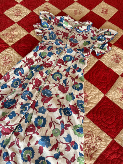 1940s deep florals dress