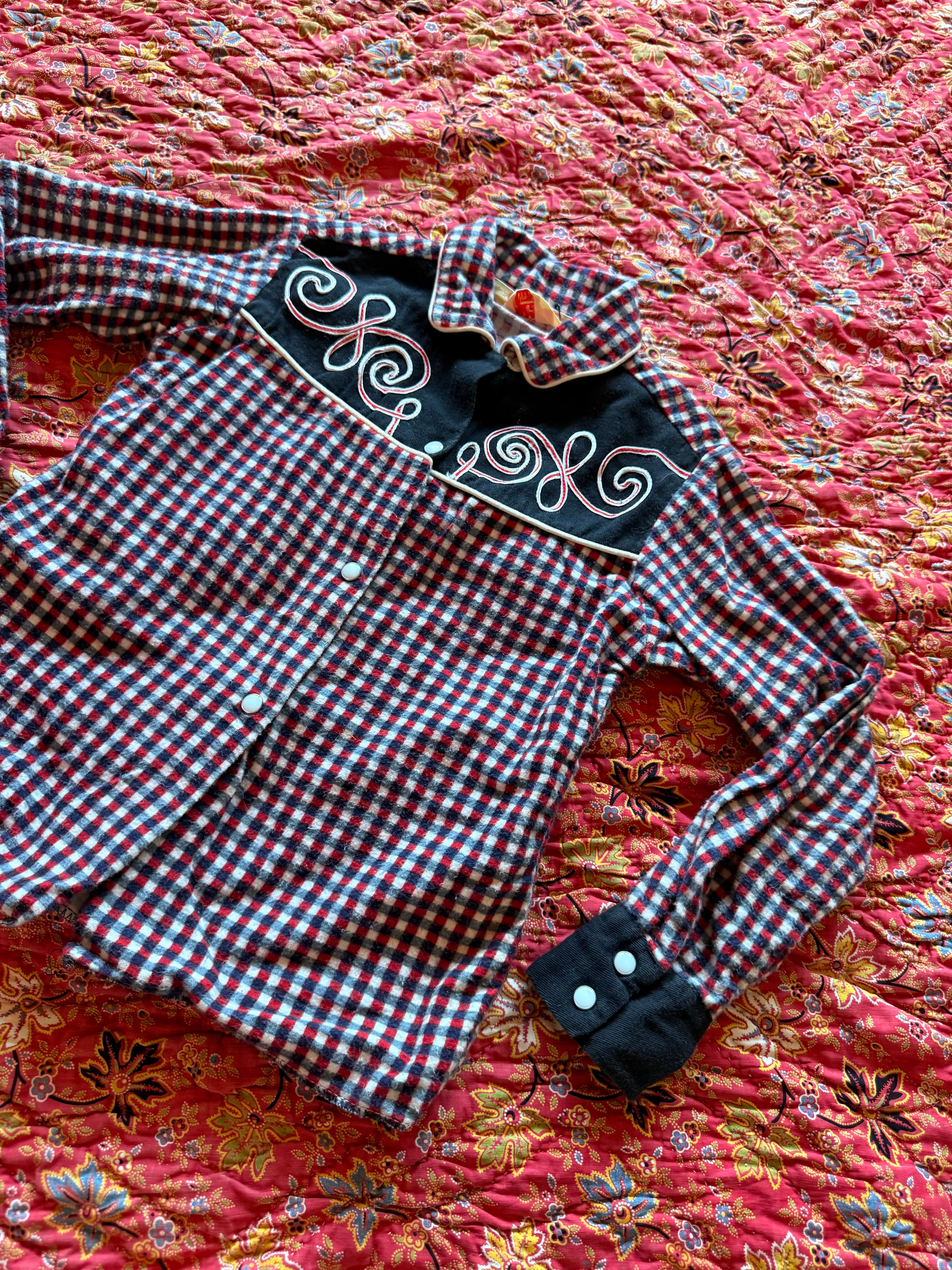 1950s flannel western shirt