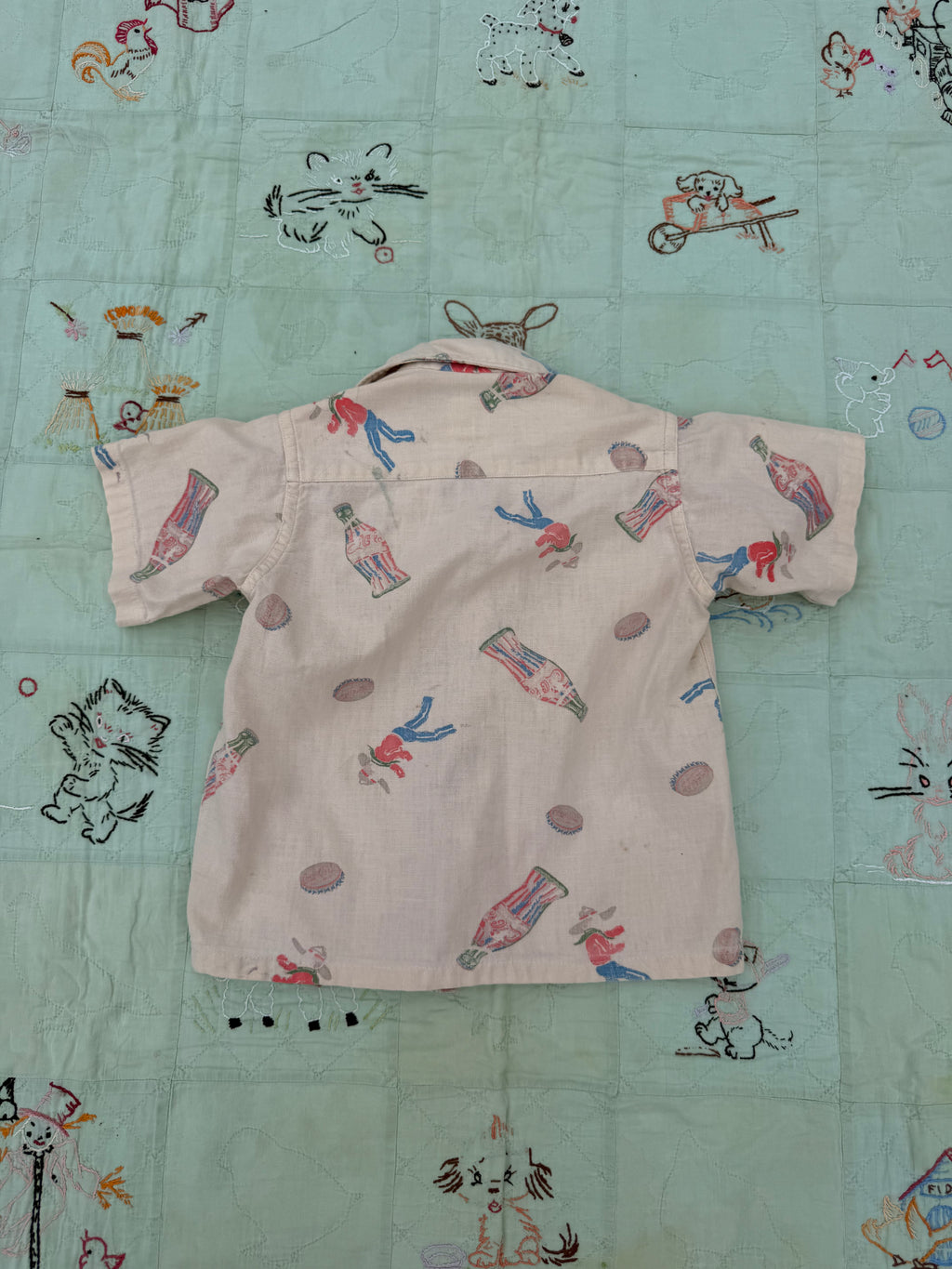 1950s coca cola cowboy button down