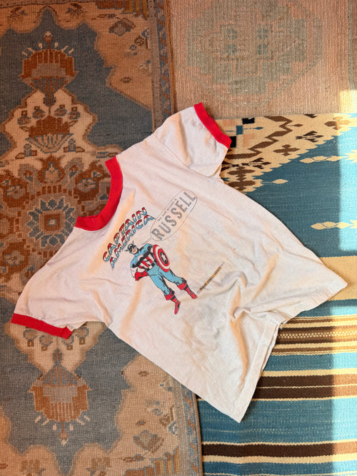 1970s captain america “my name is” t shirt