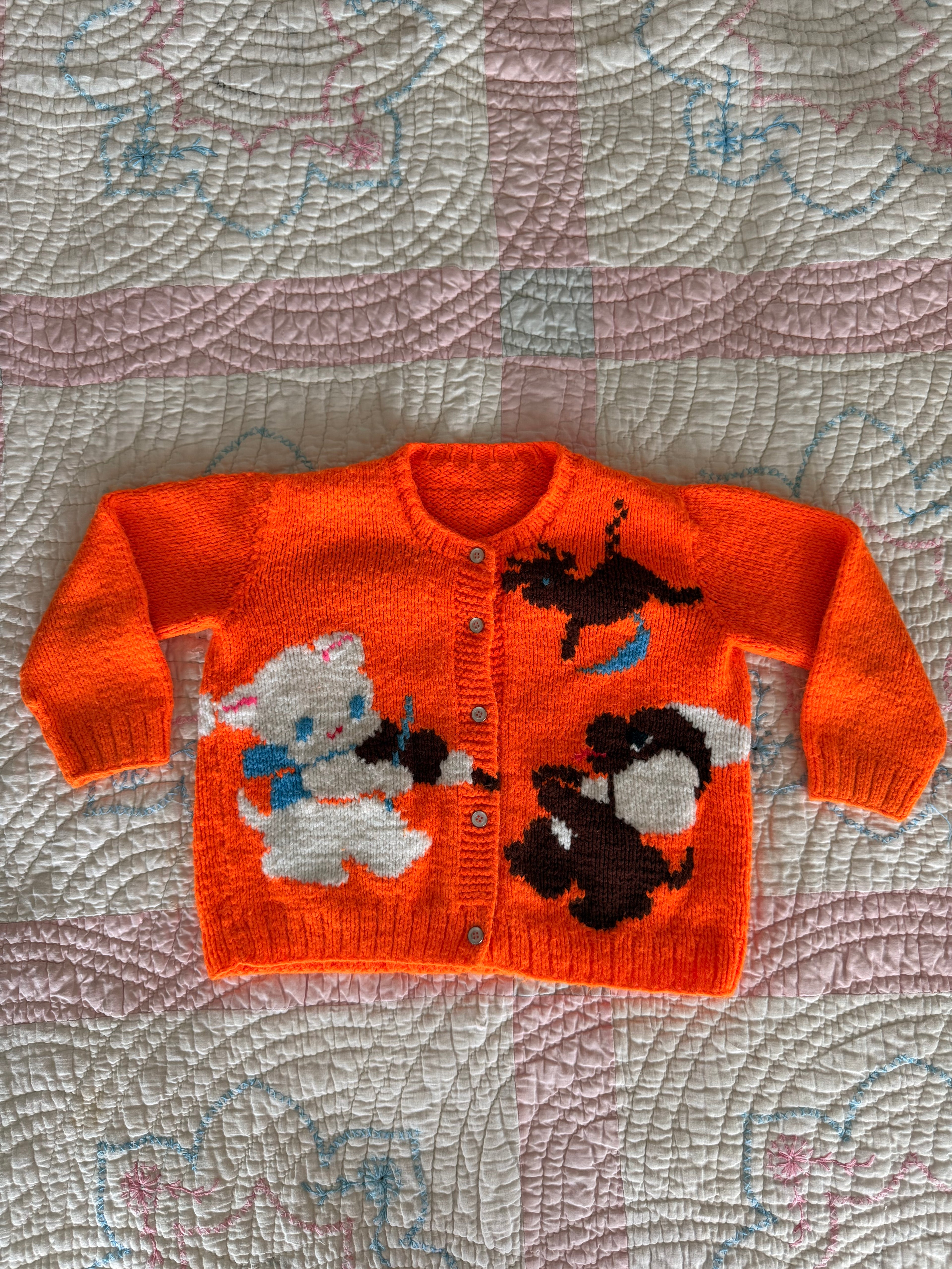 1960s cat & the fiddle cardigan