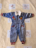 1940s japanese sukajan souvenir snowsuit, pluto & donald duck