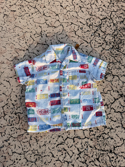 1960s license plate button down