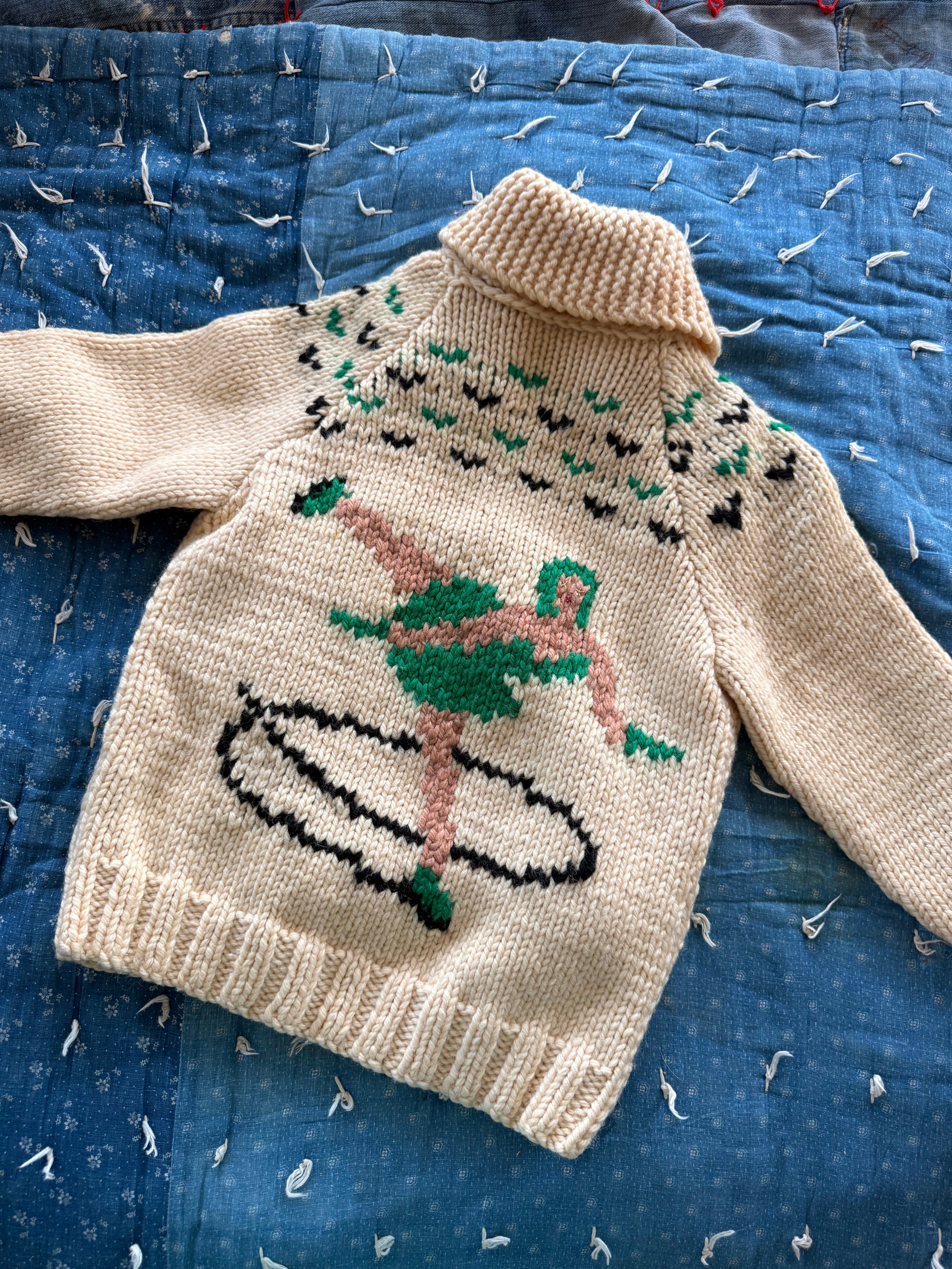 1950s figure skating wool cowichan