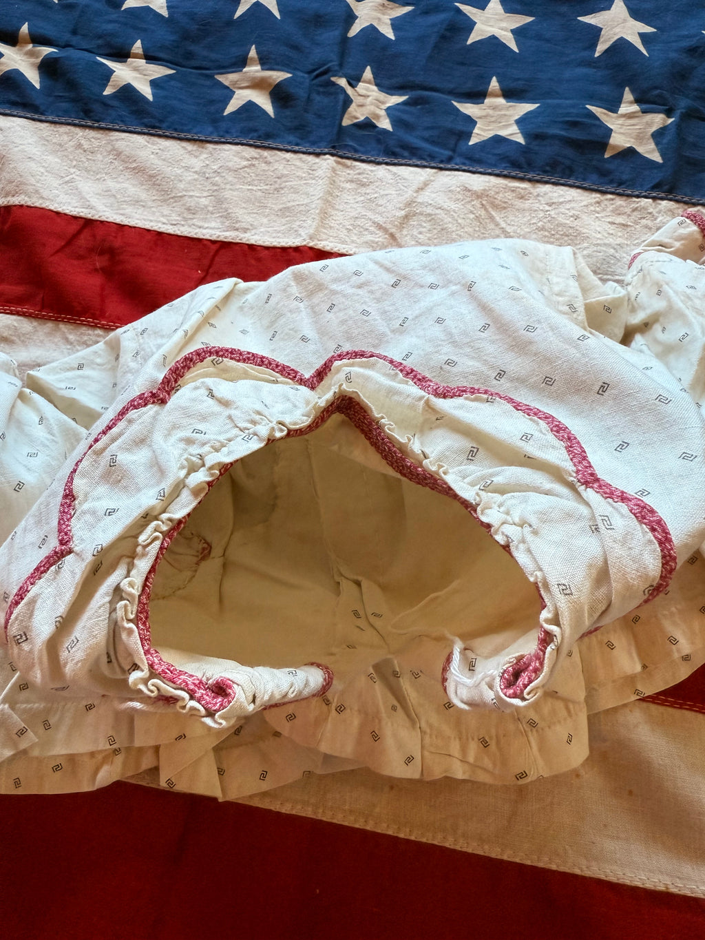 1900s calico newborn dress