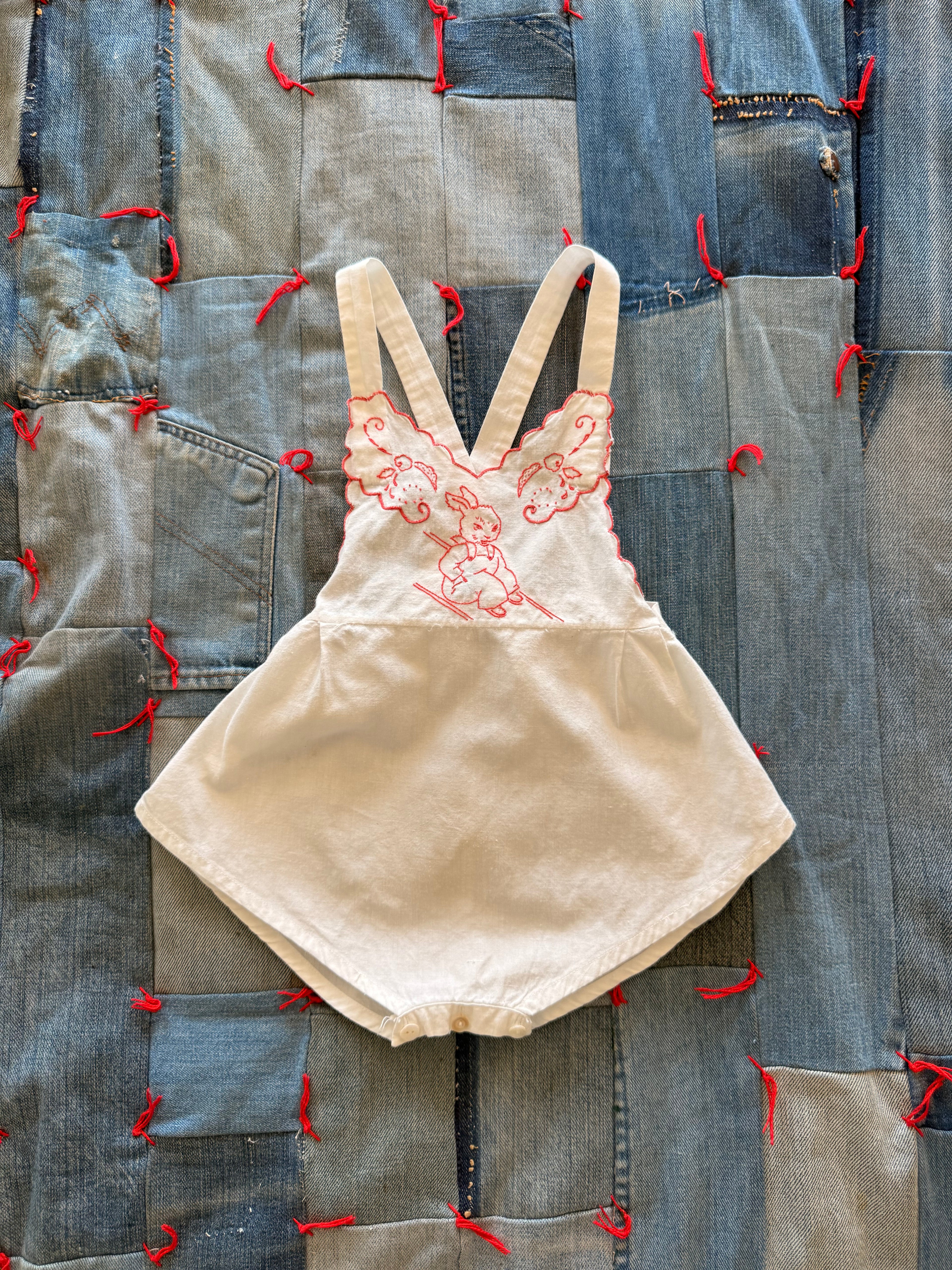 1940s overalls bunny romper