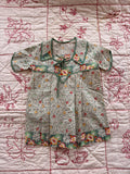 1930s green floral printed dress