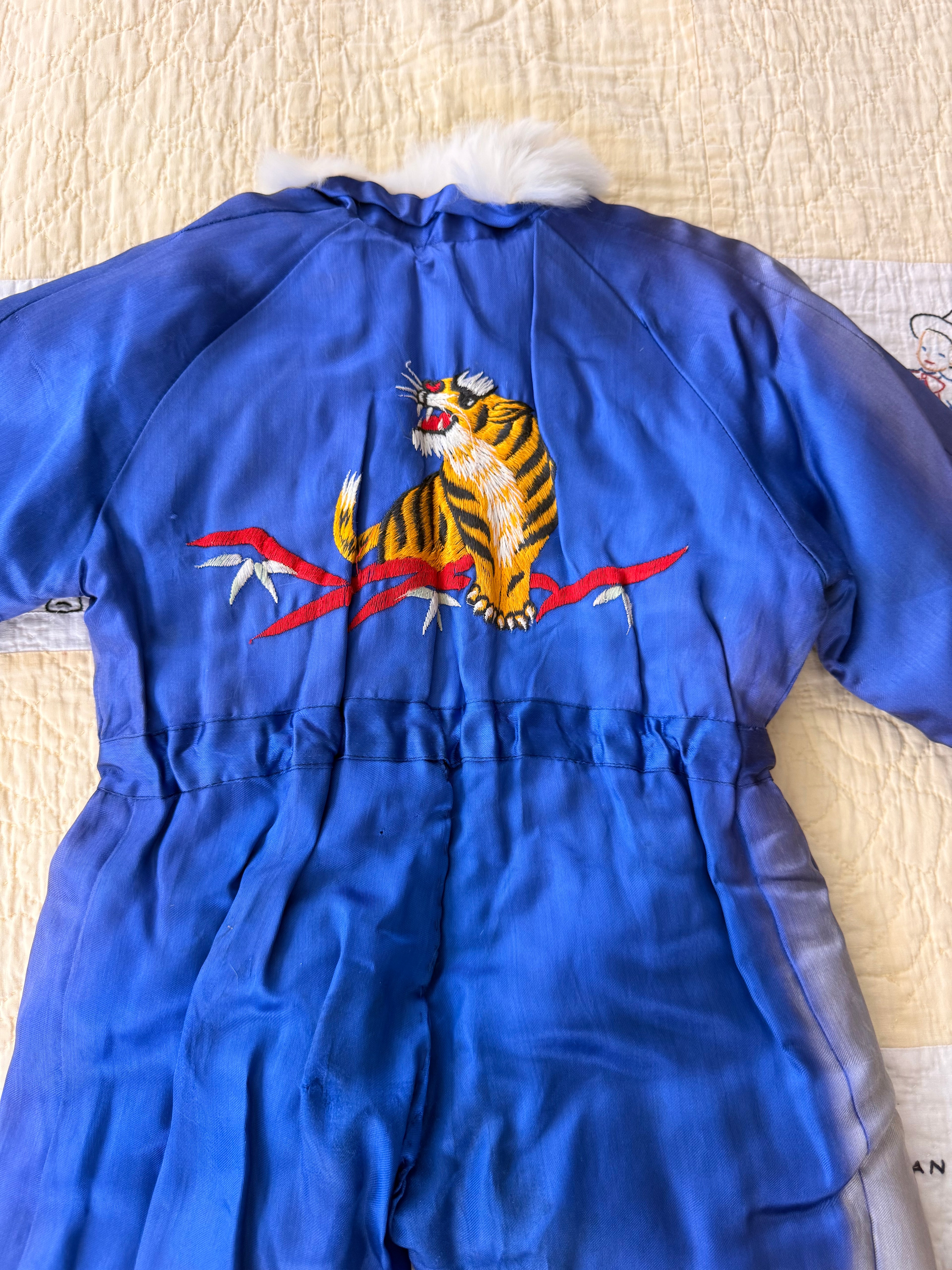 1940s japanese sukajan souvenir snowsuit, pluto & donald duck