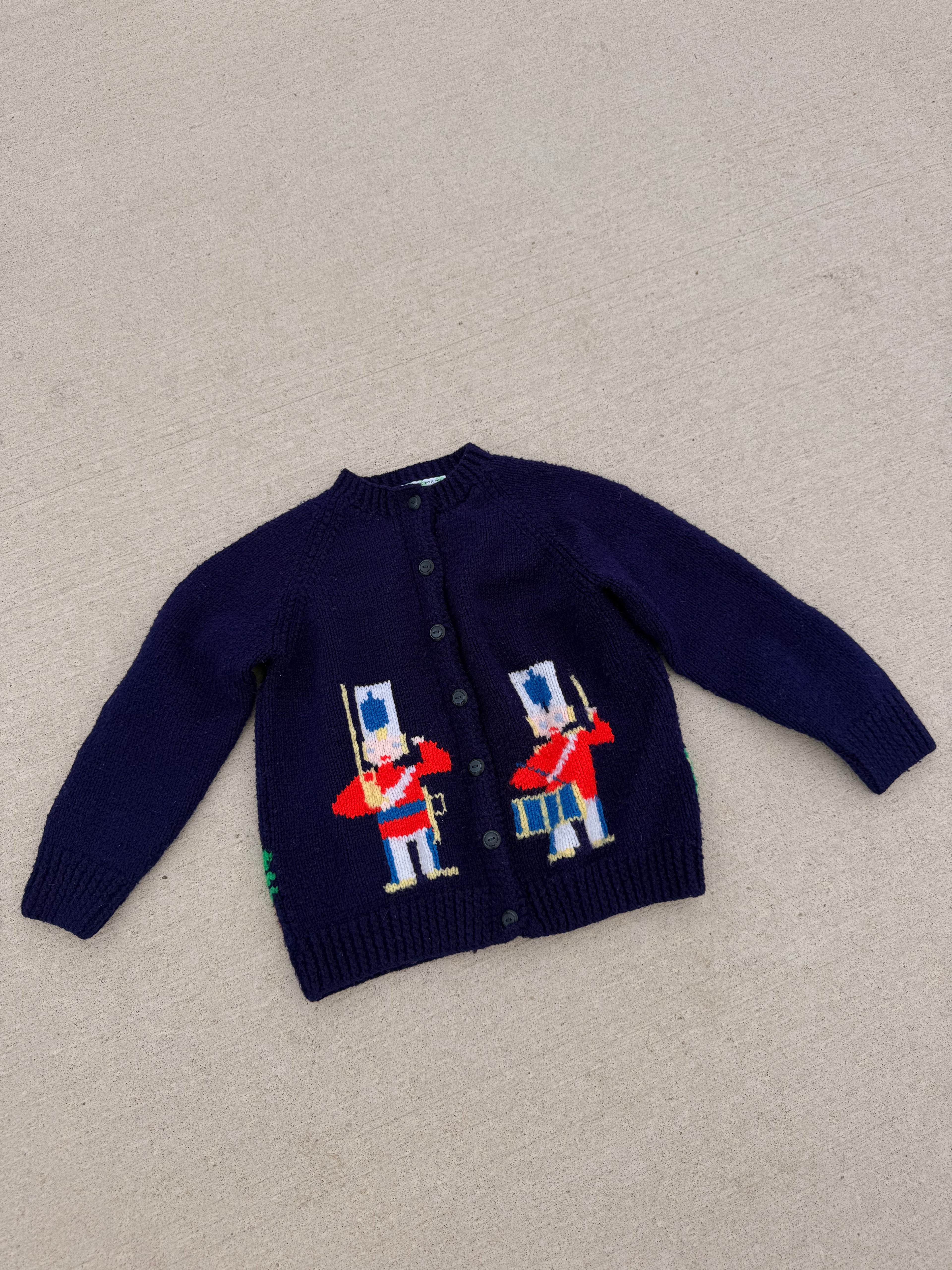 1970s toy solider cardigan