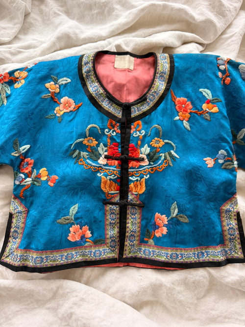 1940s chinese silk embroideredjacket