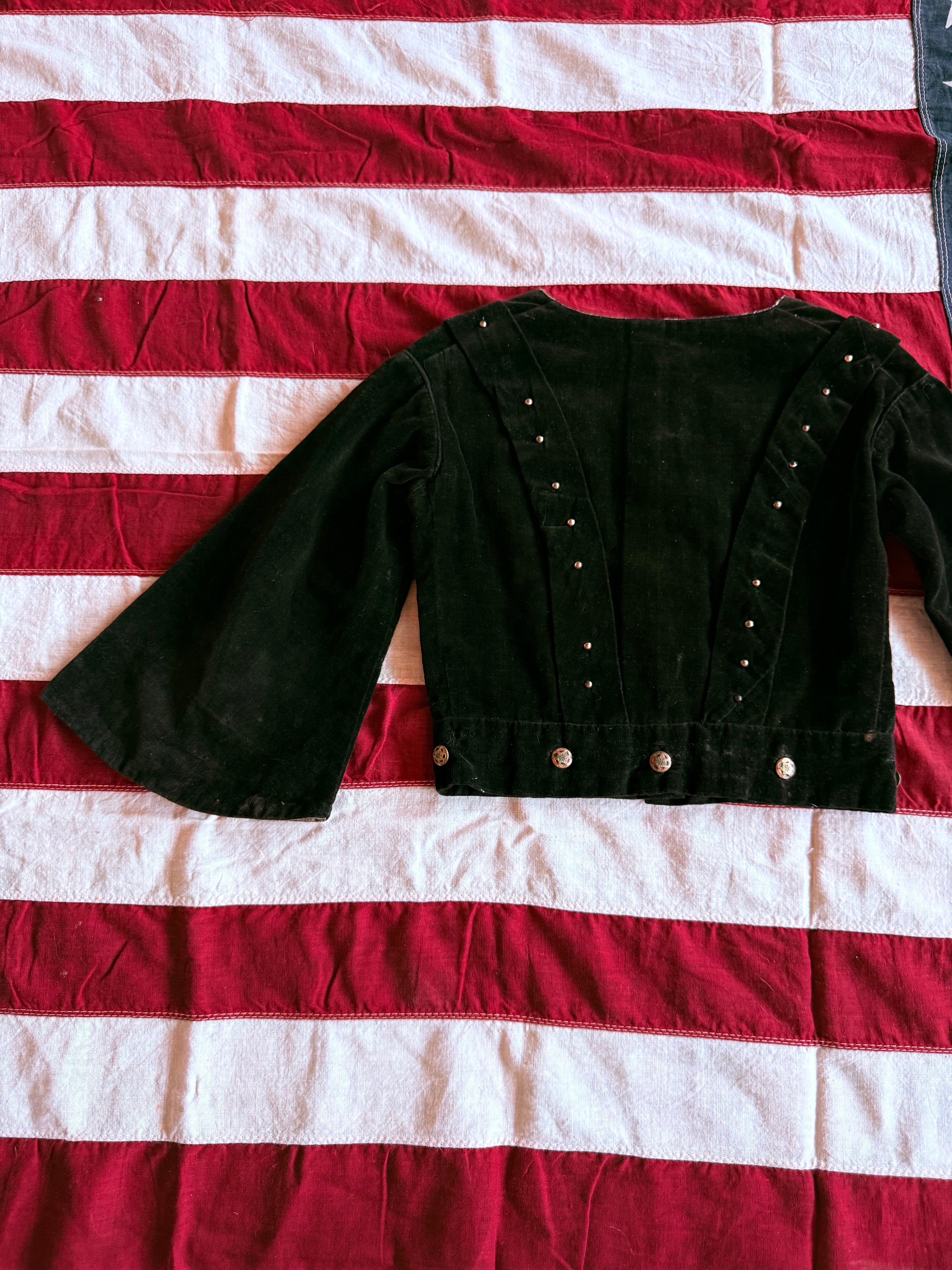 1900s velvet studded bodice