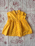 1990s yellow polka dot dress