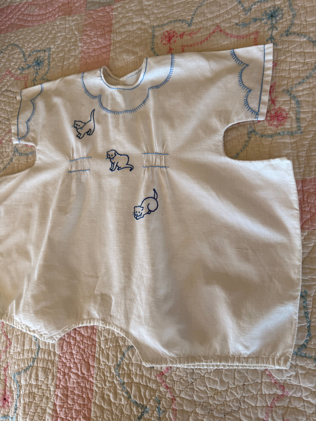 1920s blue kitten romper