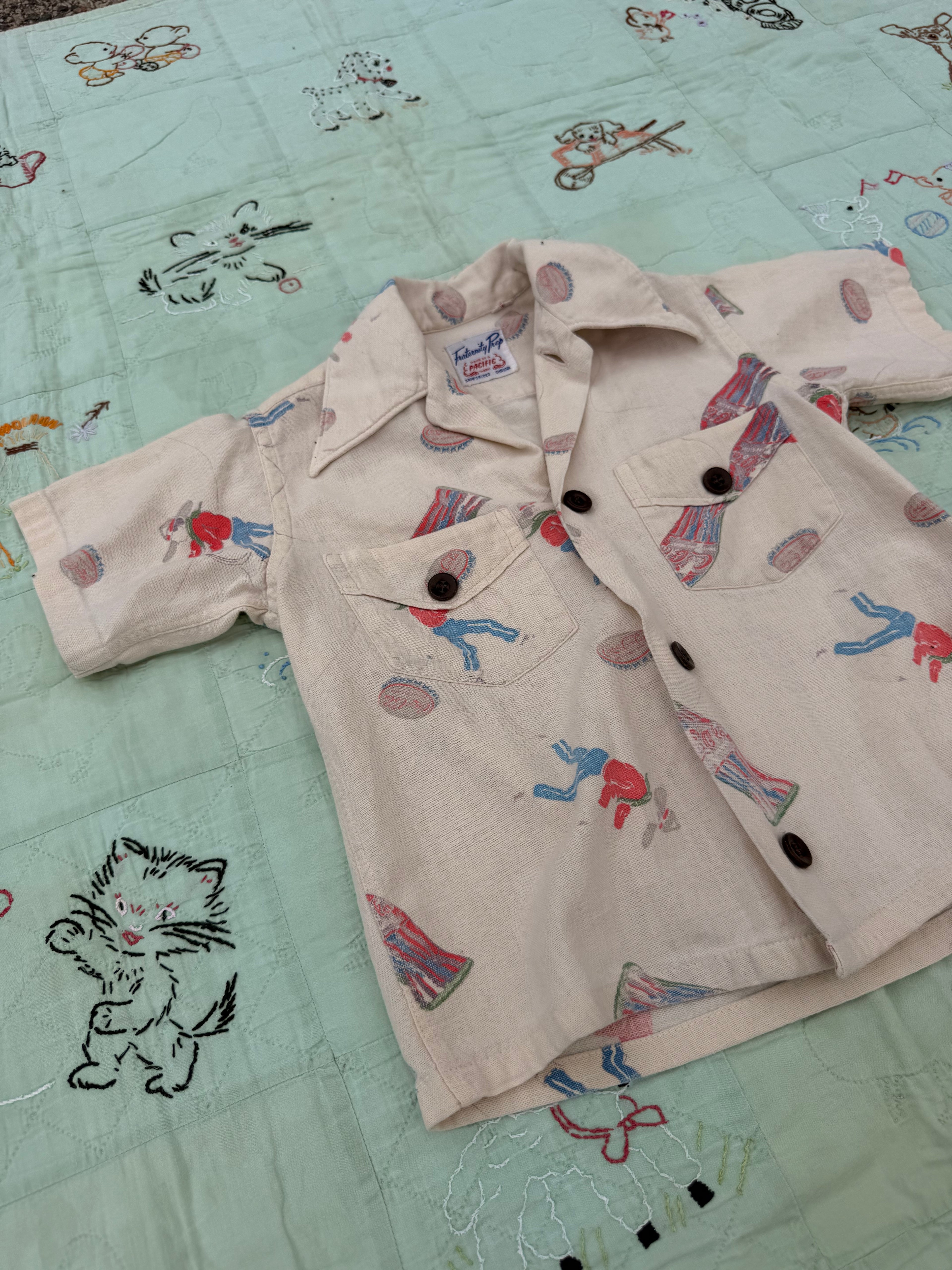 1950s coca cola cowboy button down