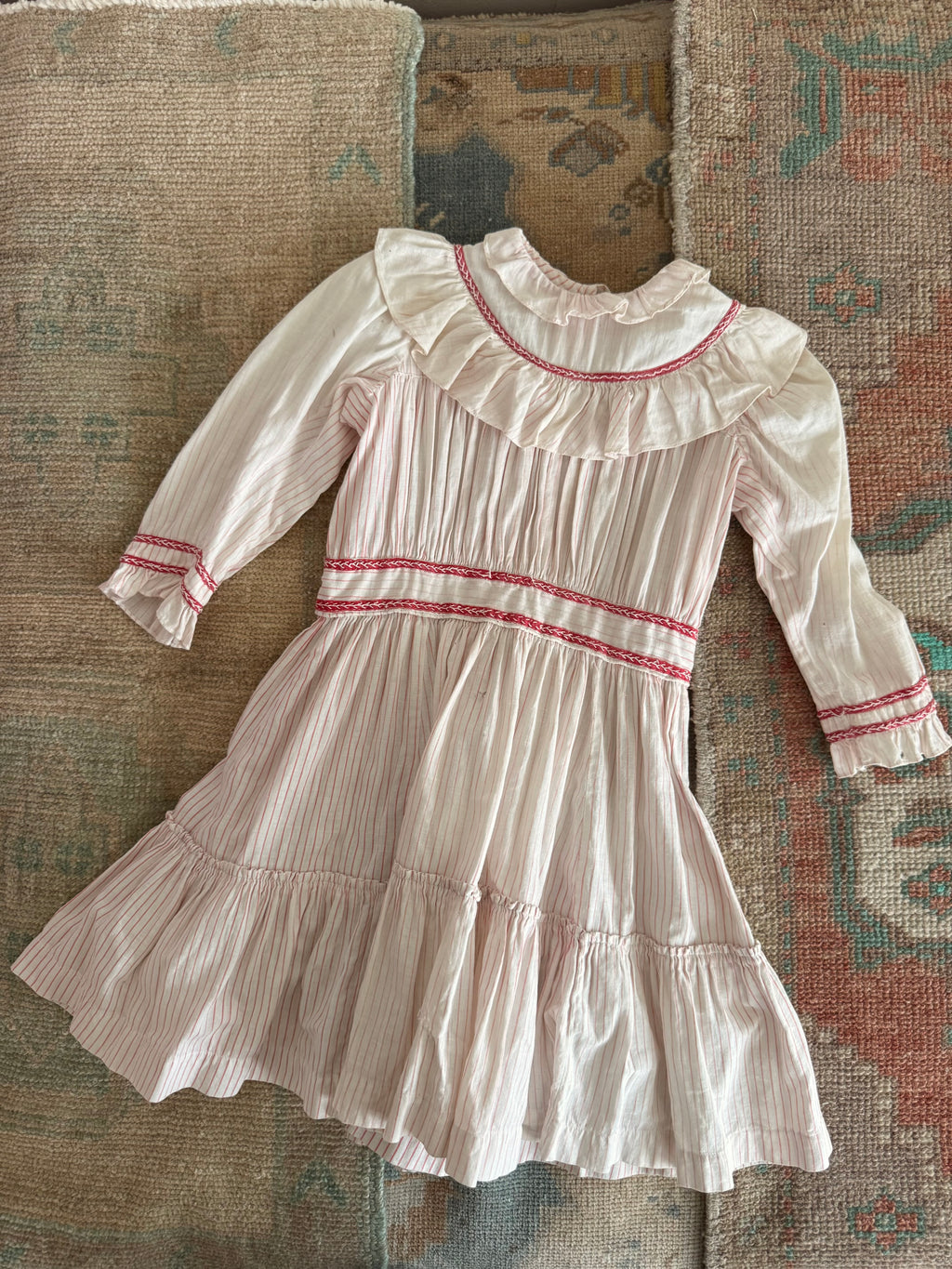 1910s candy striped dress