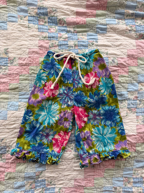 1960s tropical floral pants