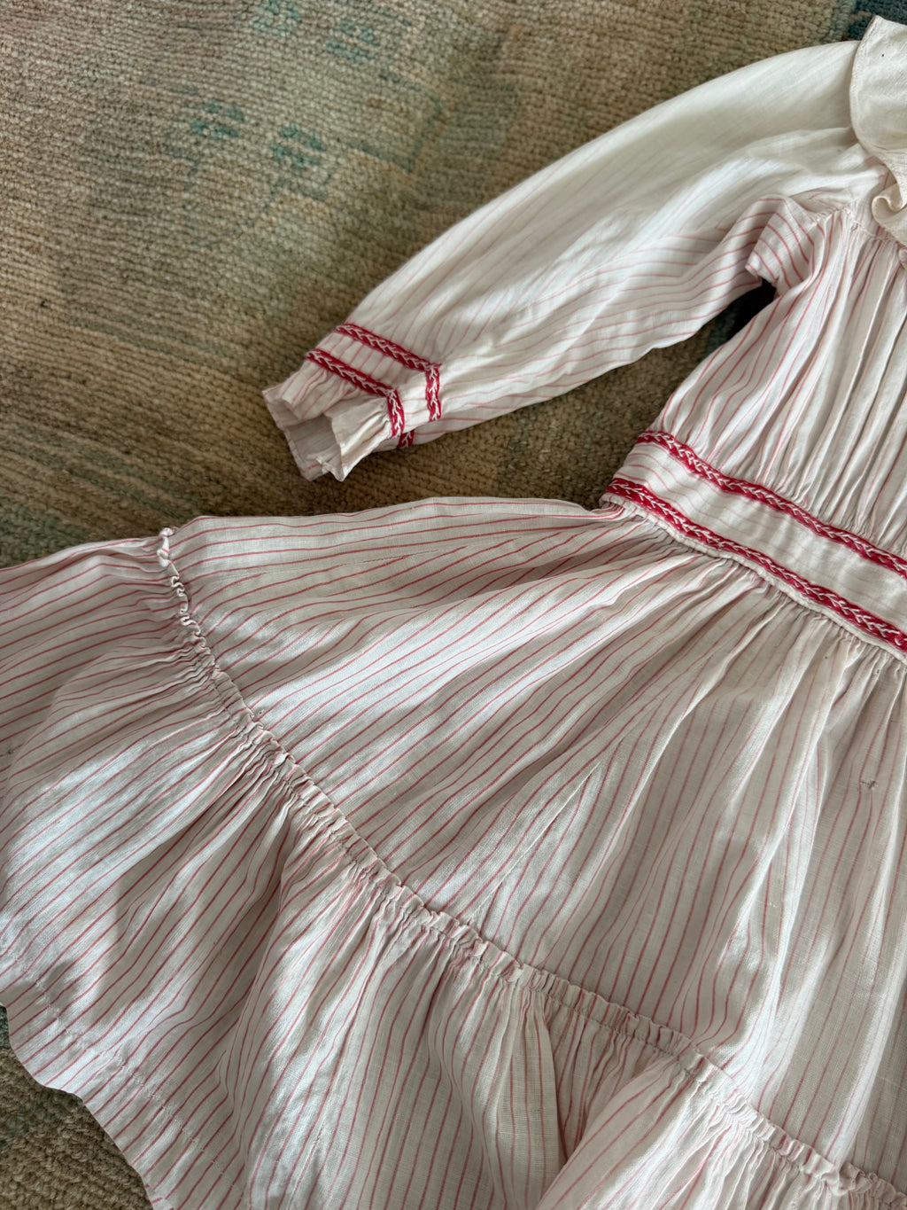 1910s candy striped dress