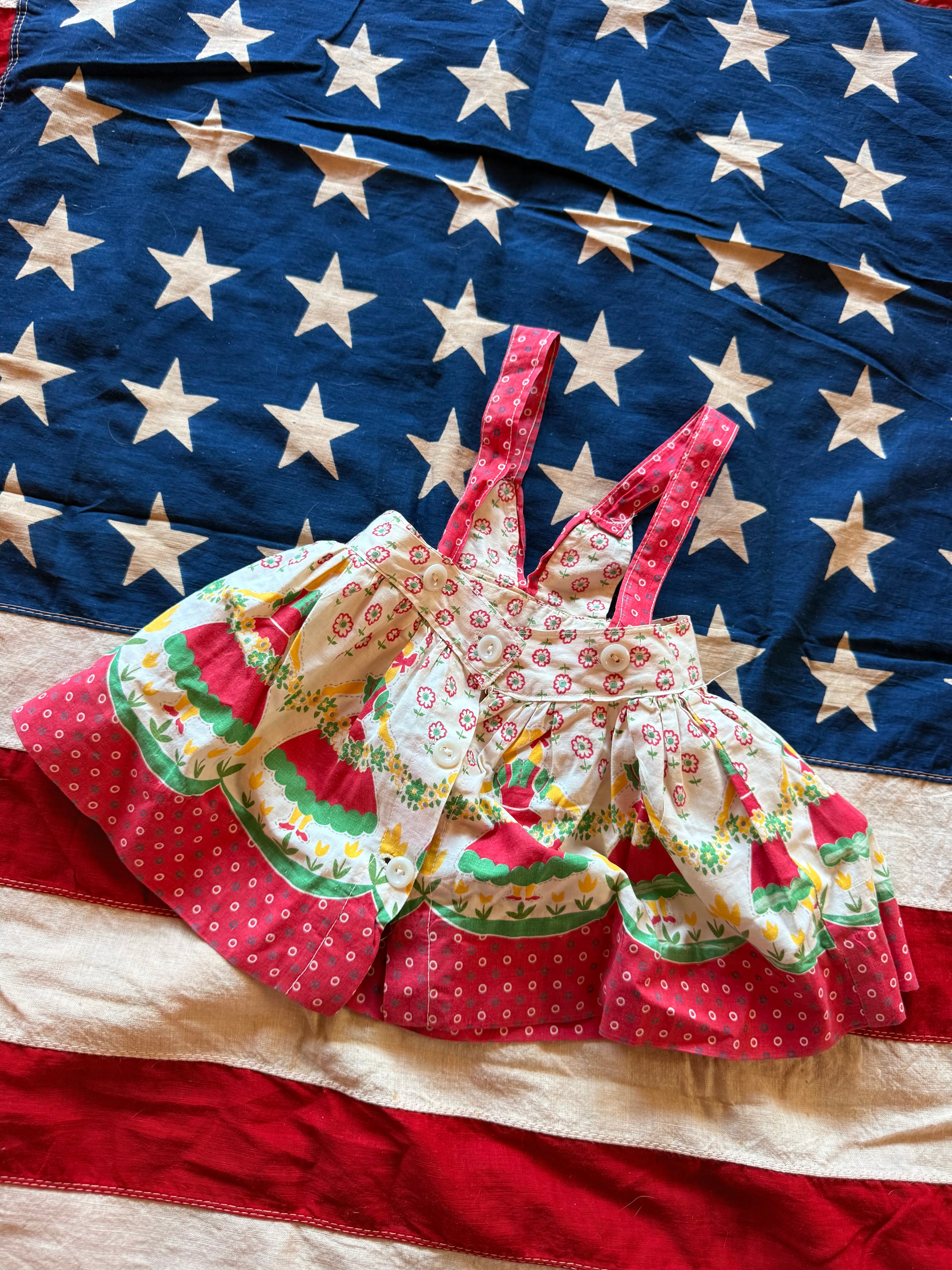 1950s dutch girl apron dress