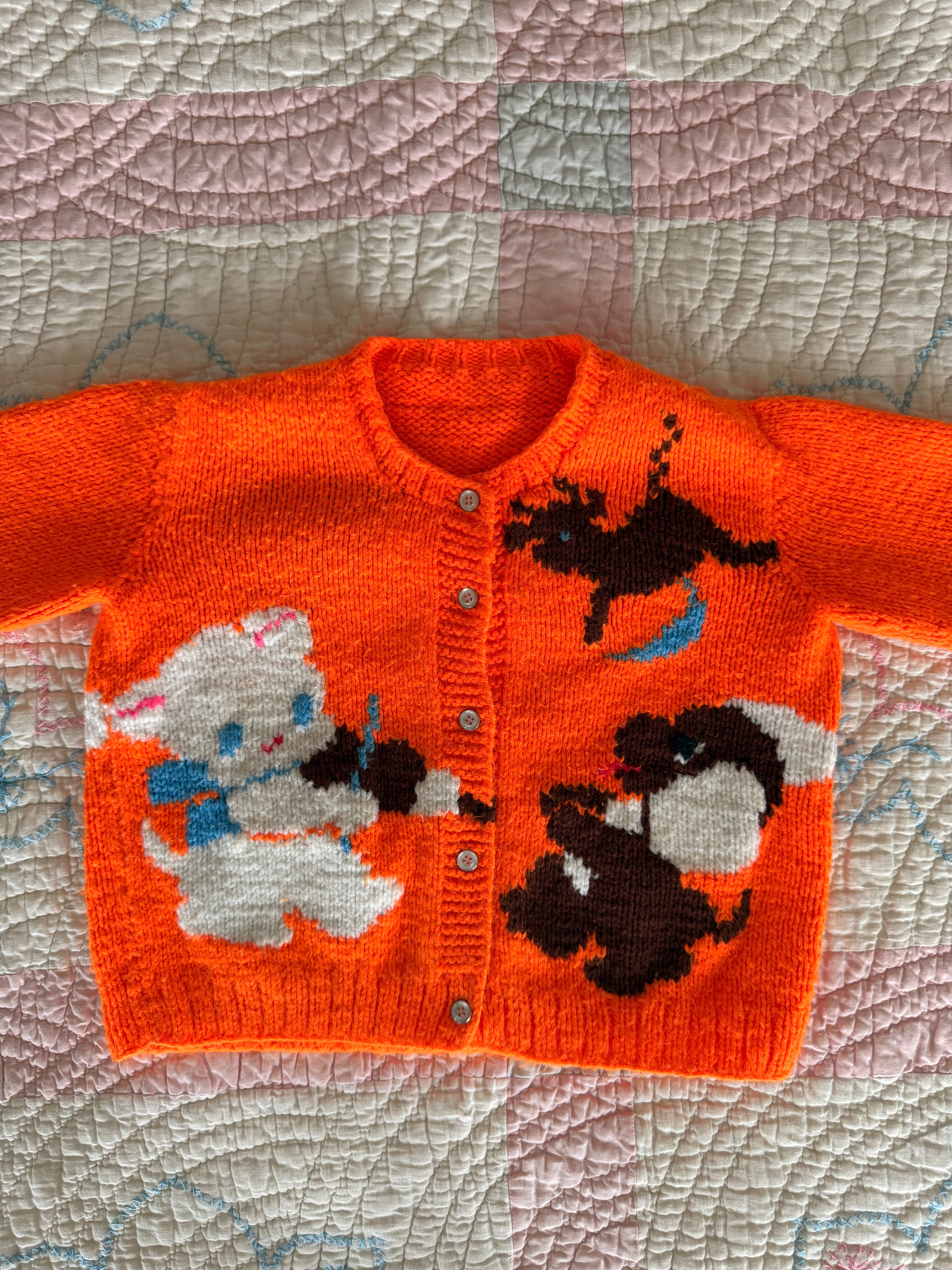 1960s cat & the fiddle cardigan