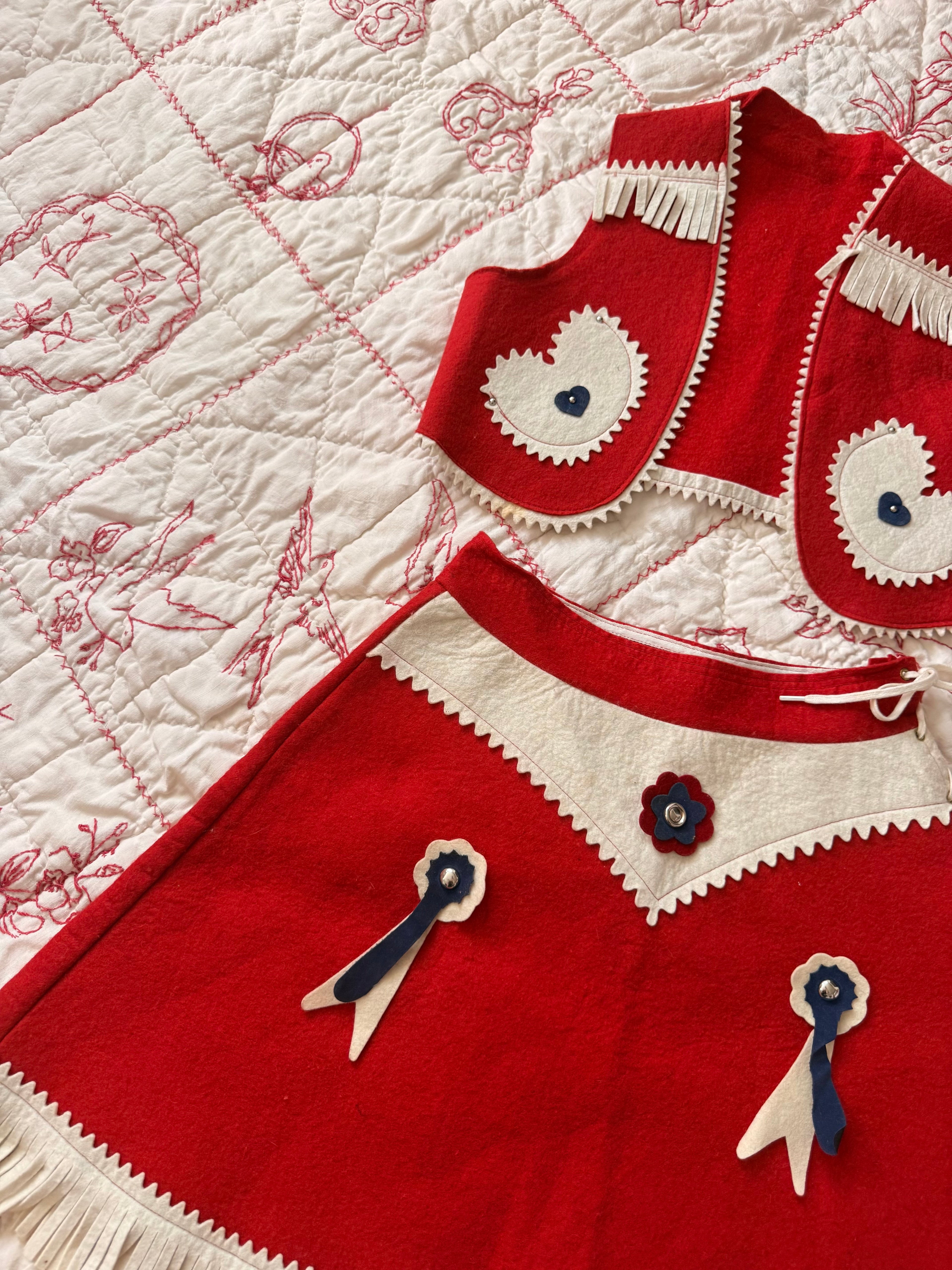 1950s felt rodeo sweetheart set