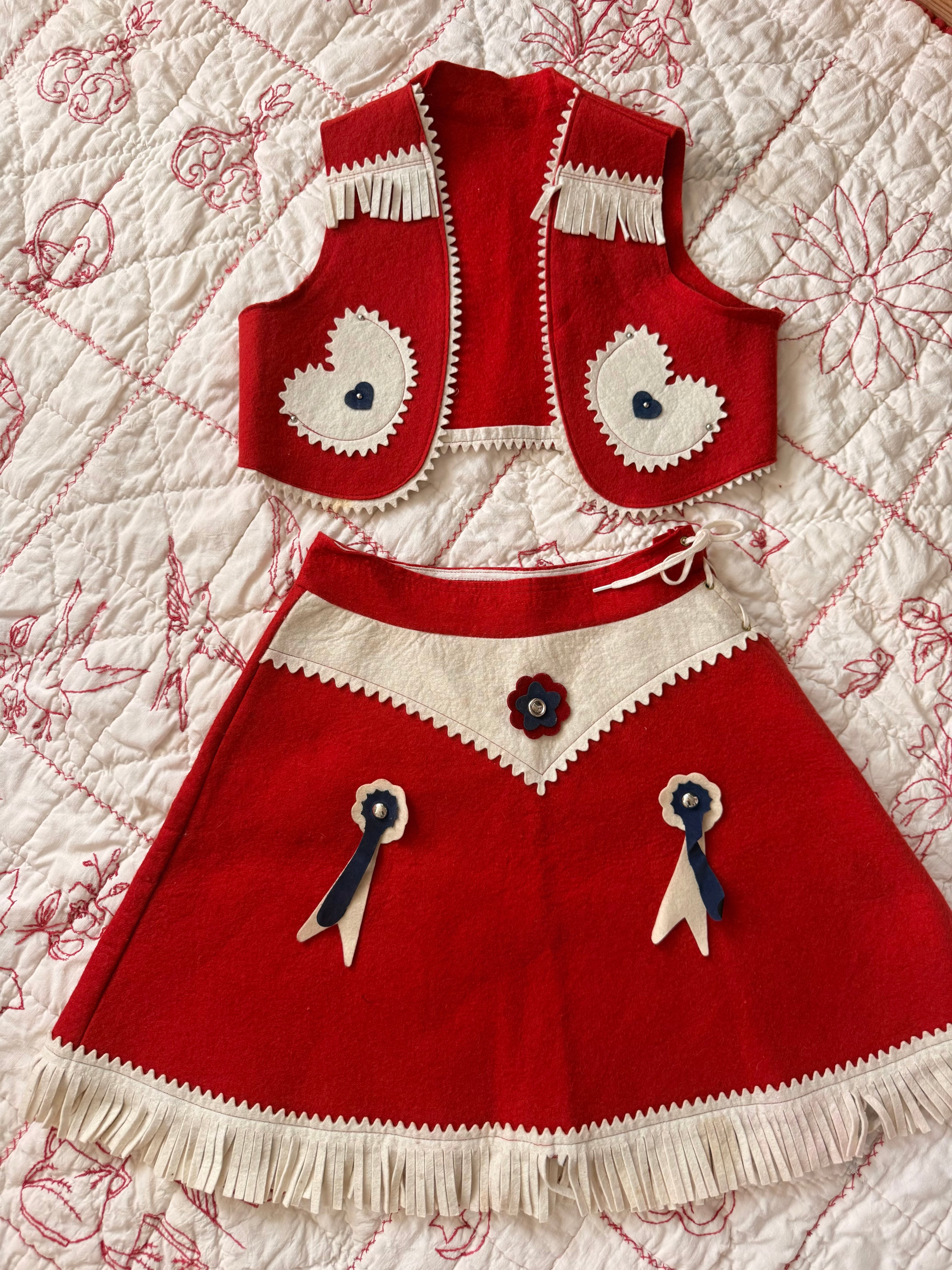 1950s felt rodeo sweetheart set