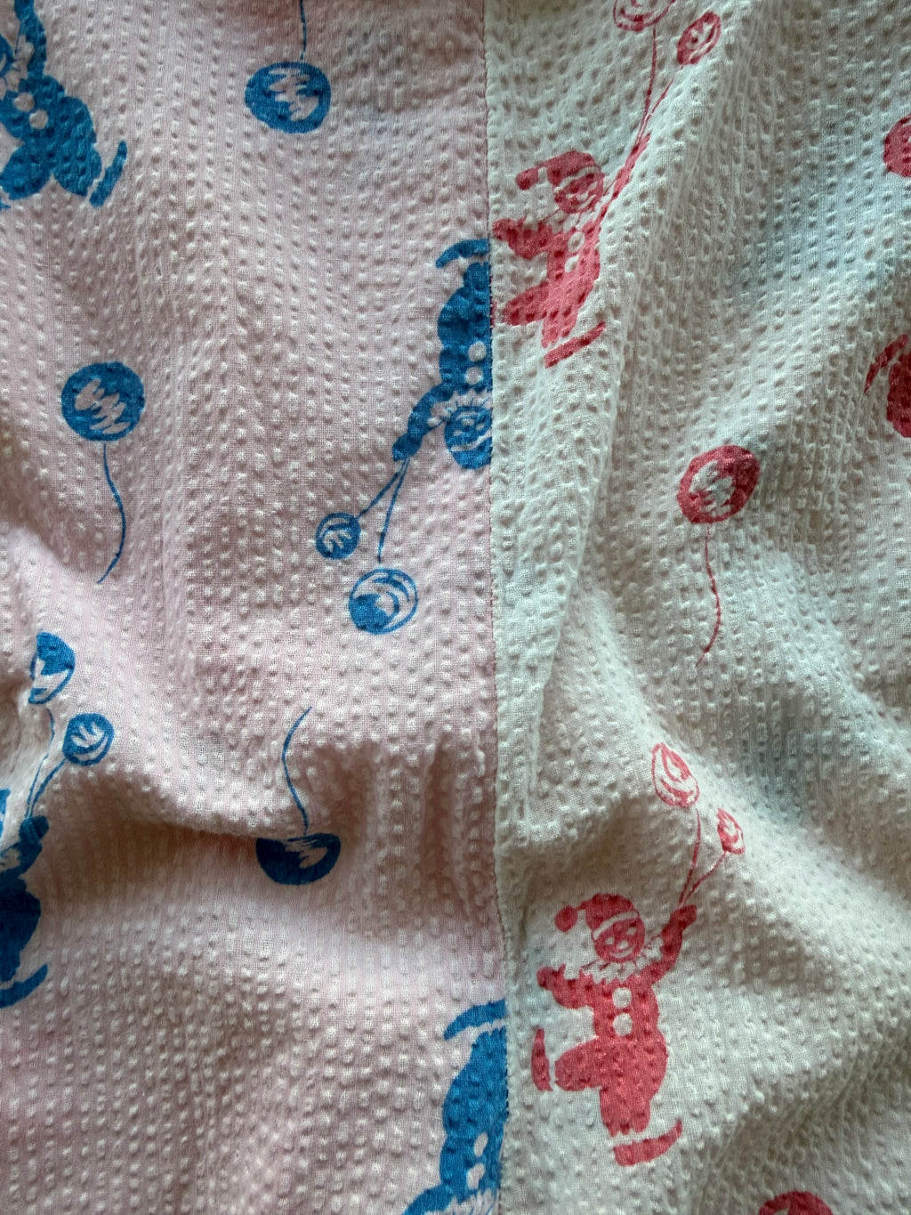 1950s seersucker clown suit