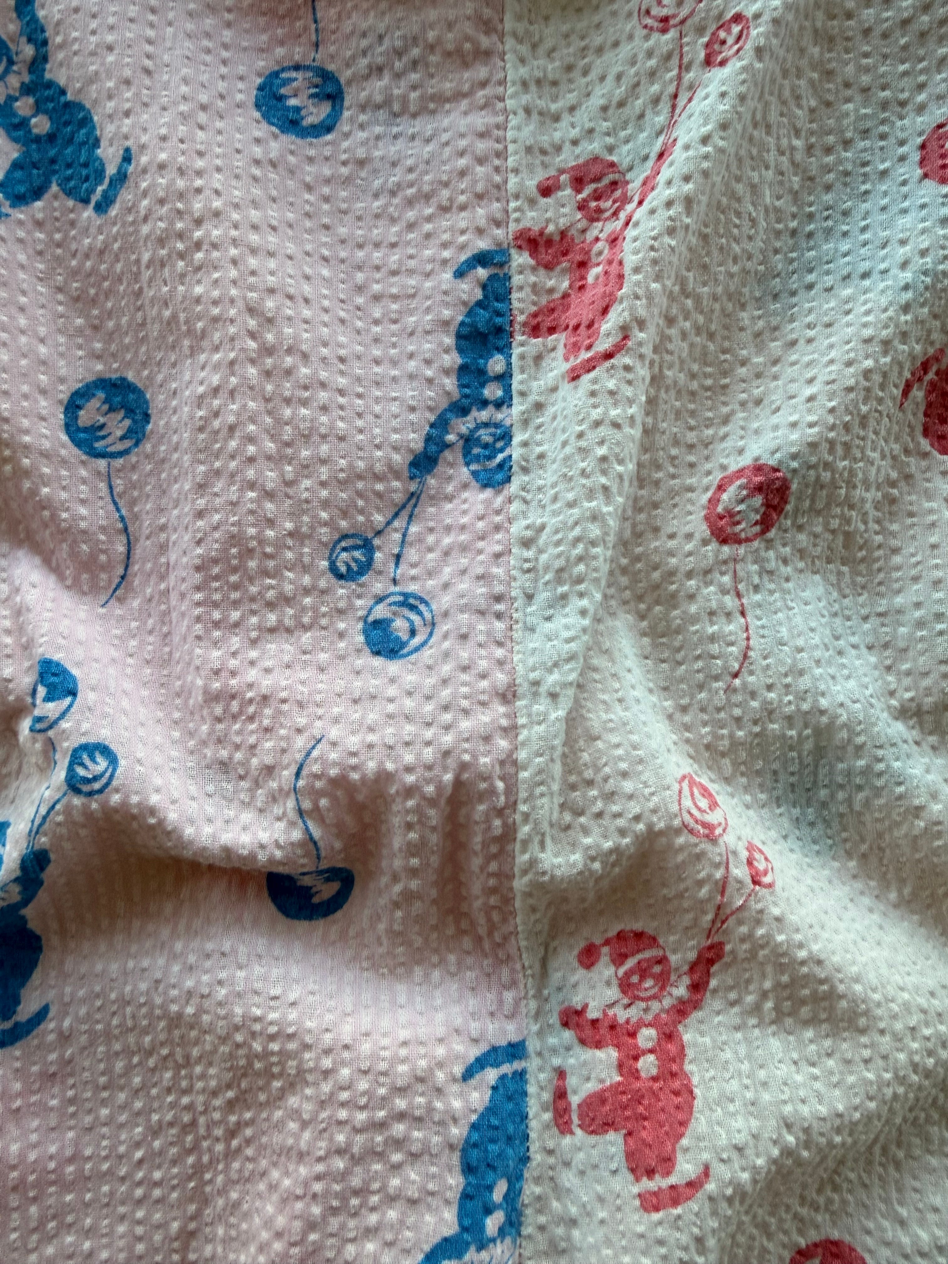 1950s seersucker clown suit