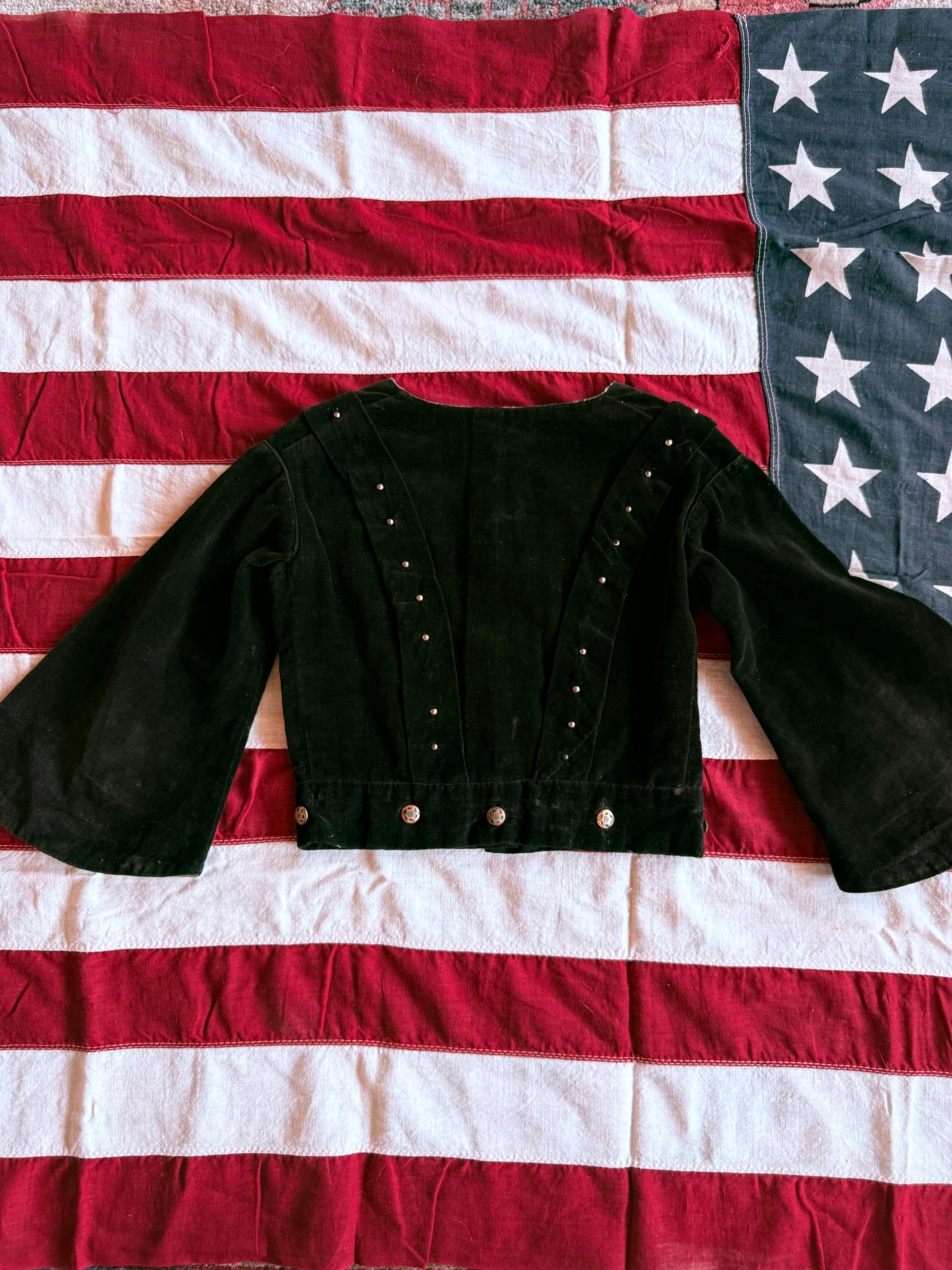 1900s velvet studded bodice