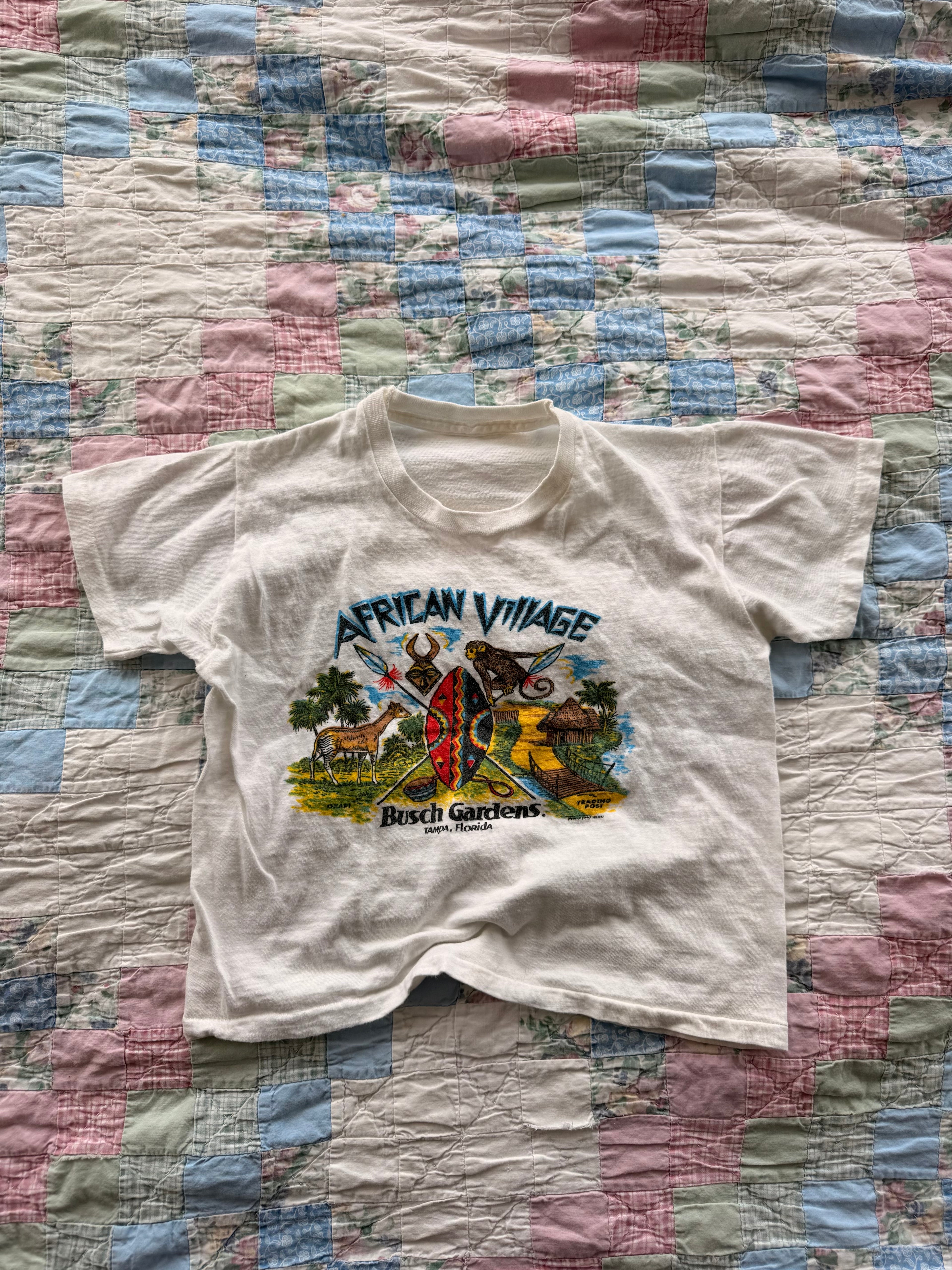 1970s busch gardens african village souvenir tee