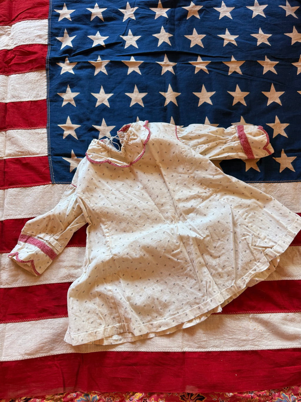 1900s calico newborn dress