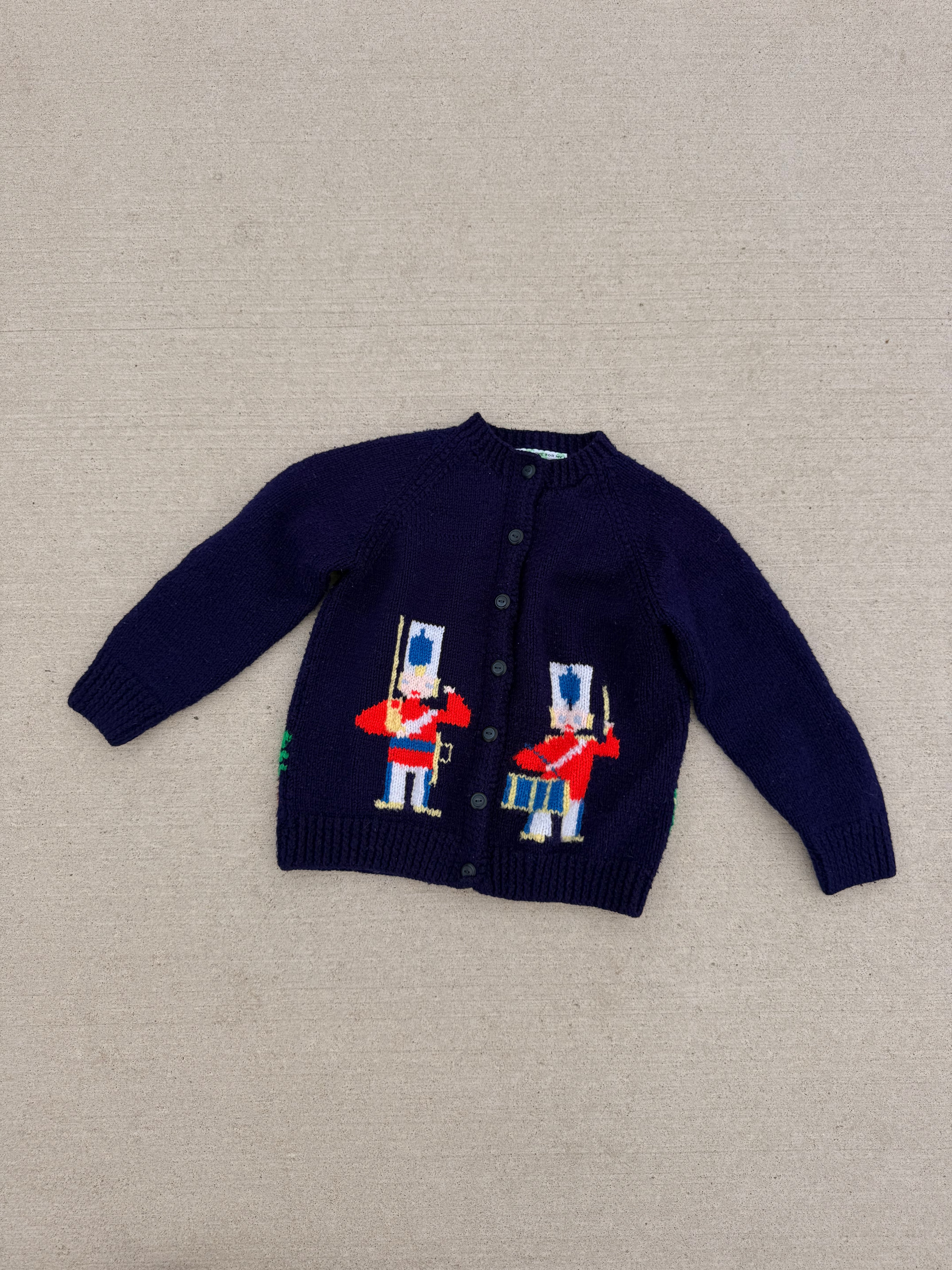 1970s toy solider cardigan