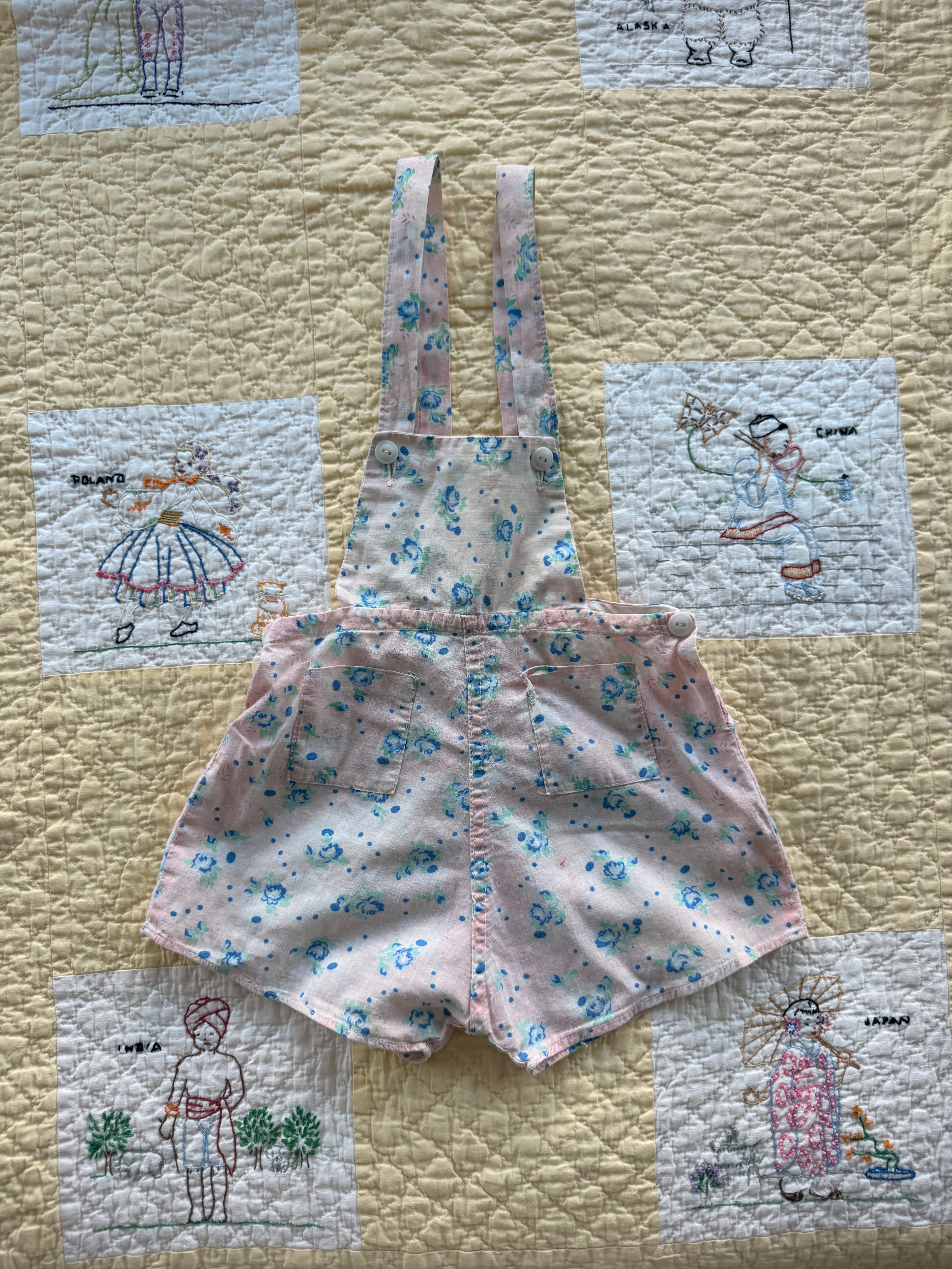 1940s flour sack overalls