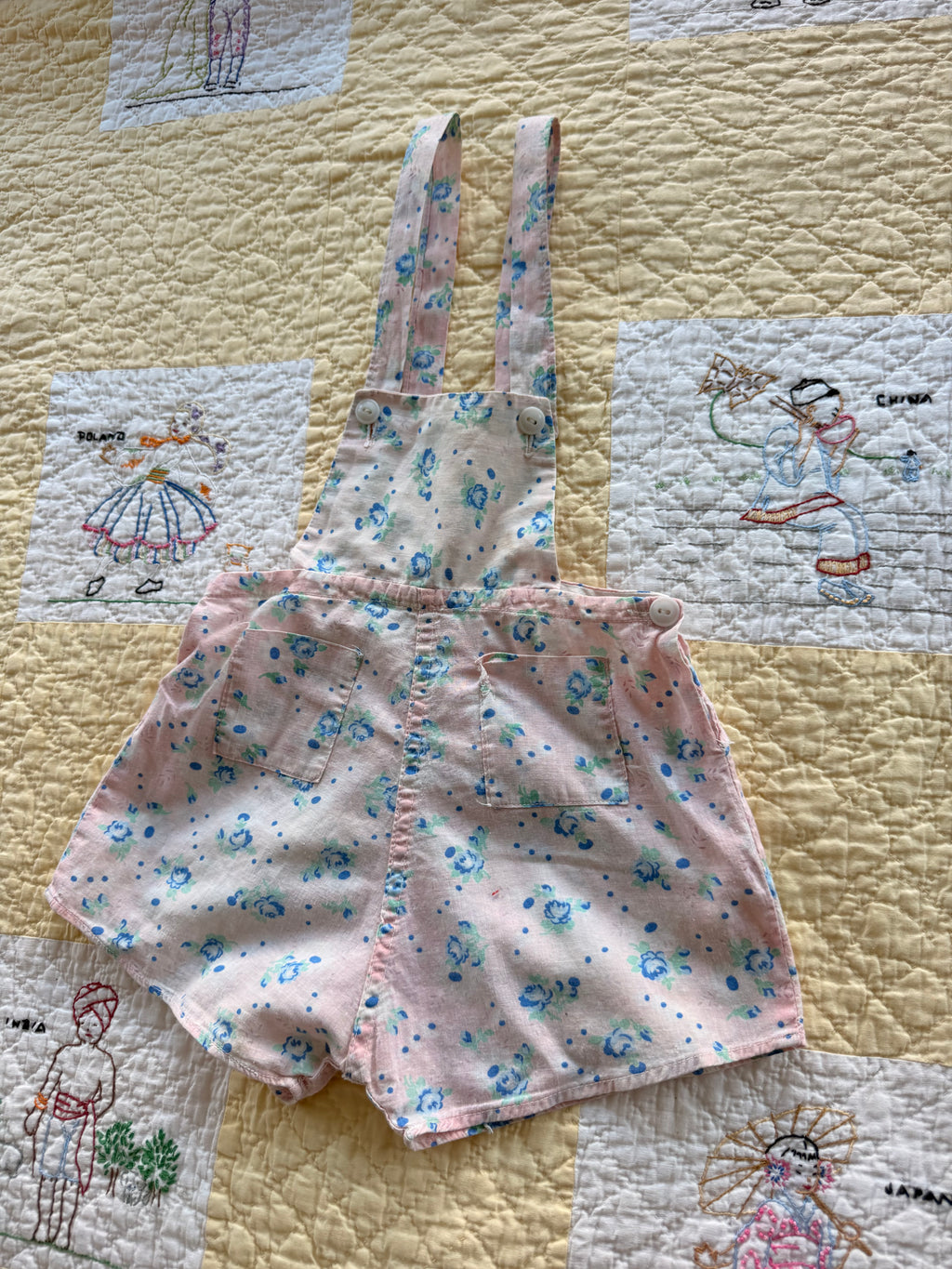 1940s flour sack overalls