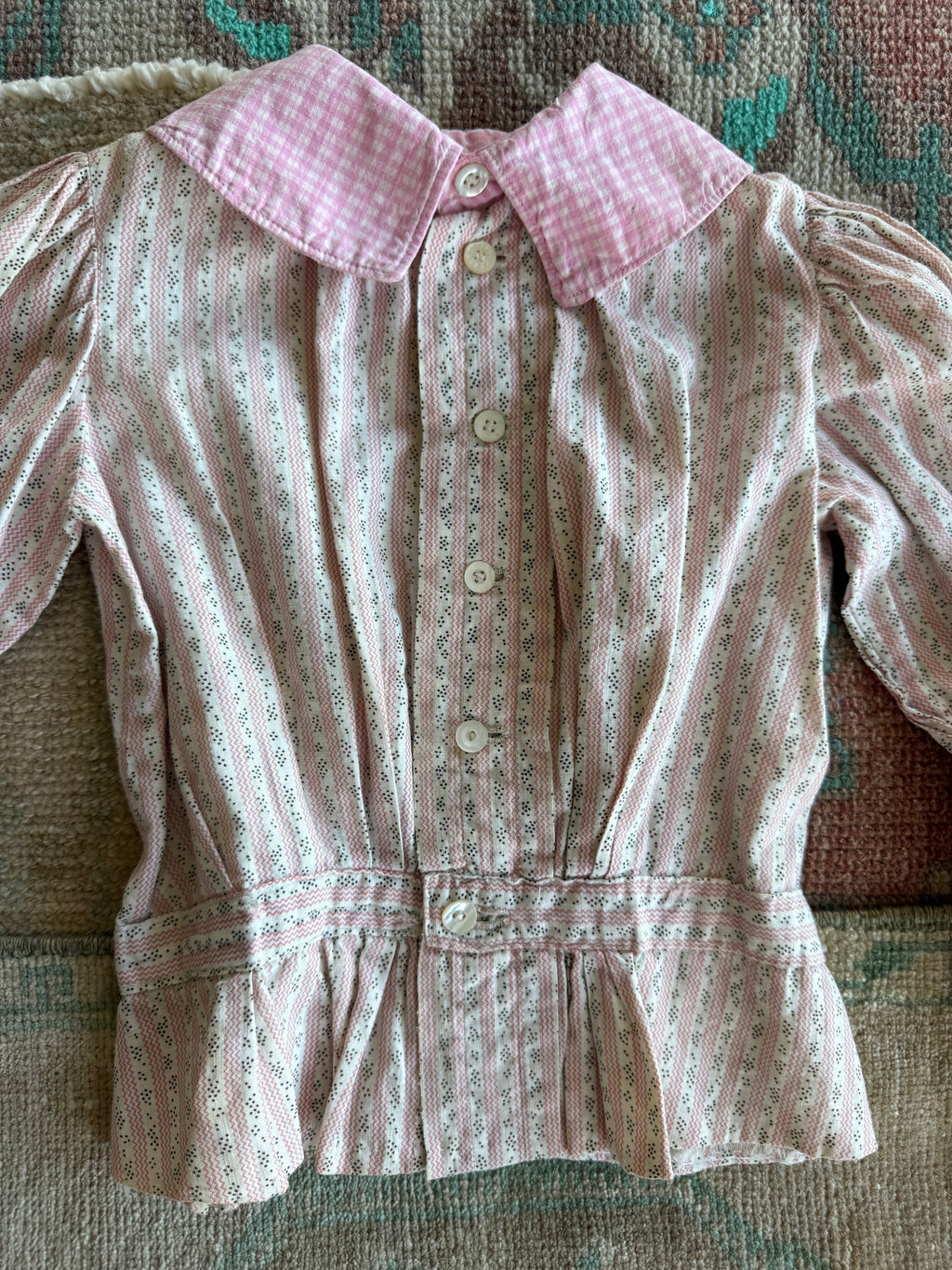 1910s mix print bodice