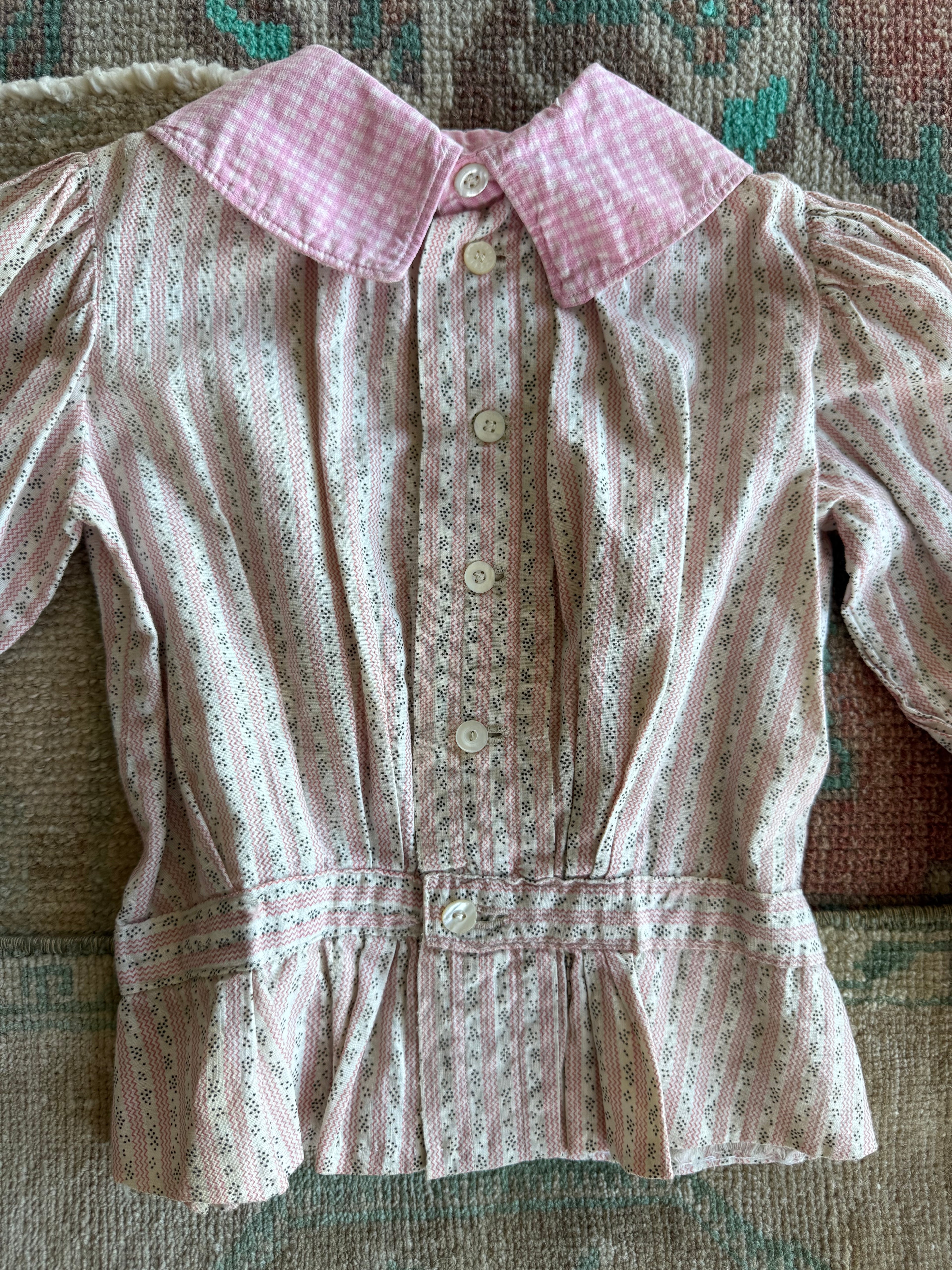 1910s mix print bodice