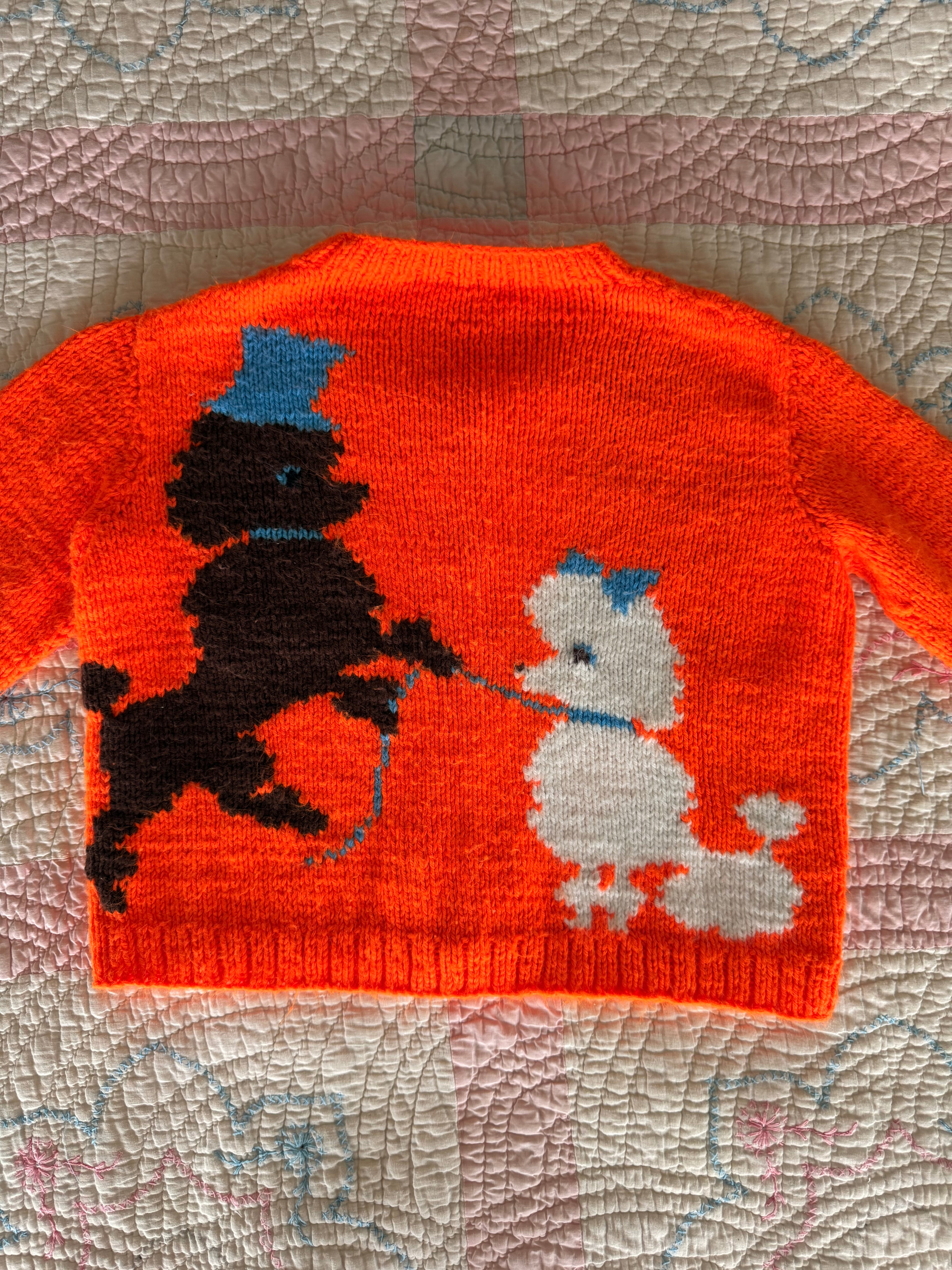 1960s fancy poodle cardigan